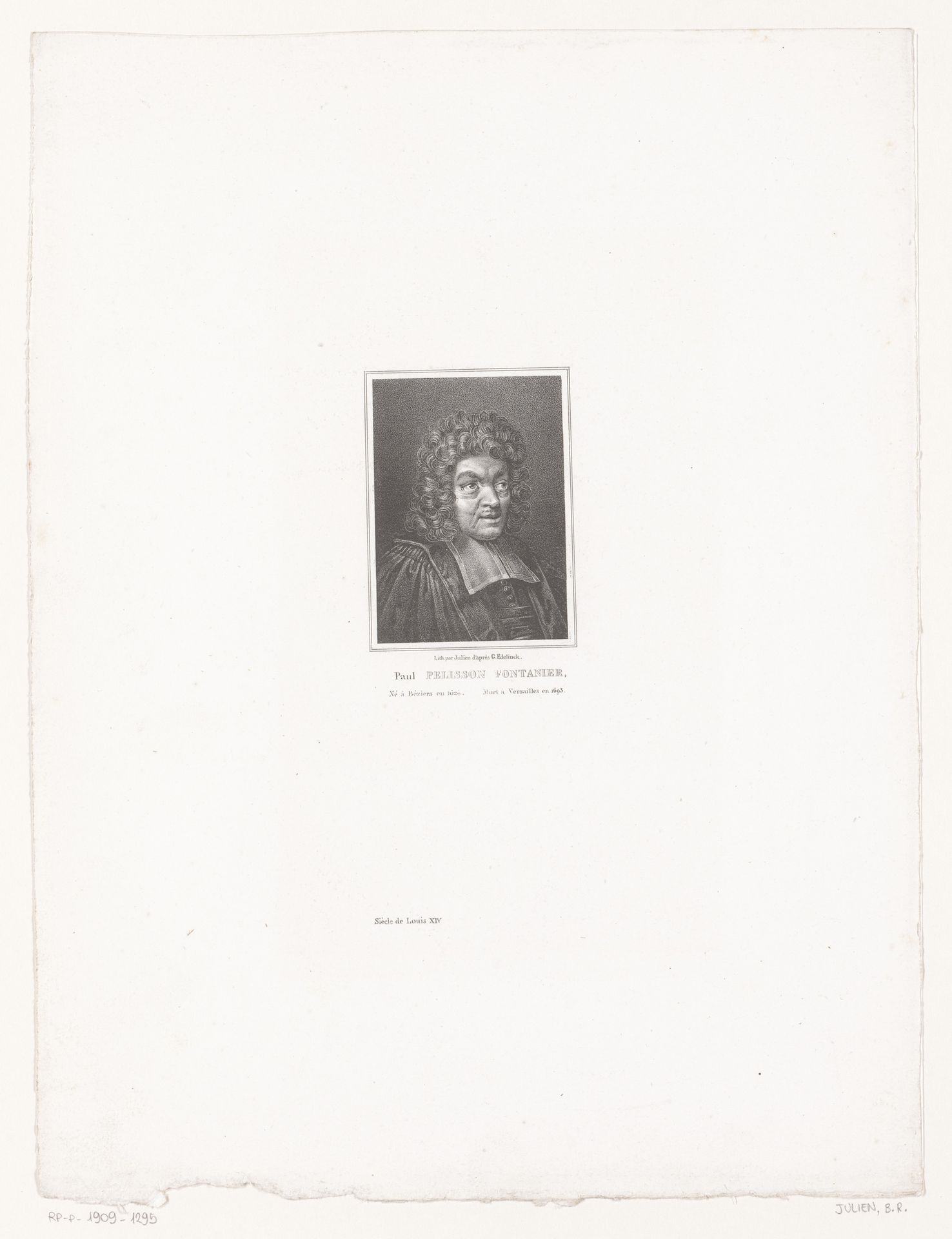 Portret van Paul Pellisson-Fontanier by Bernard Romain Julien