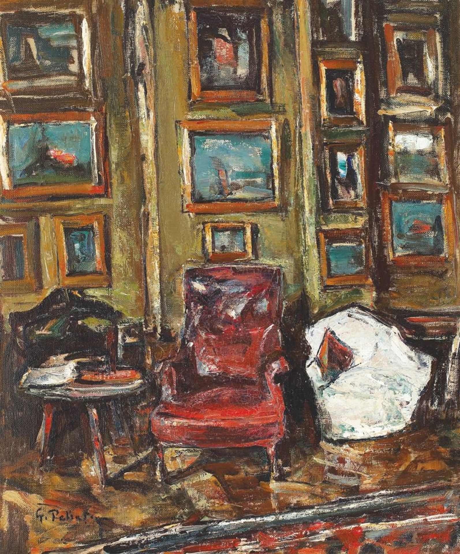 Interior from Artist's Workshop by Gheorghe Petrascu