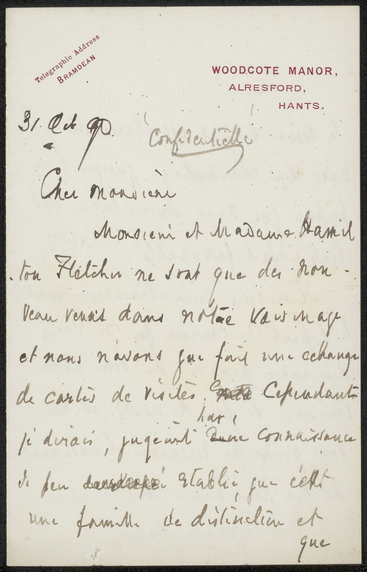 Brief aan Philip Zilcken by Sir Francis Seymour Haden