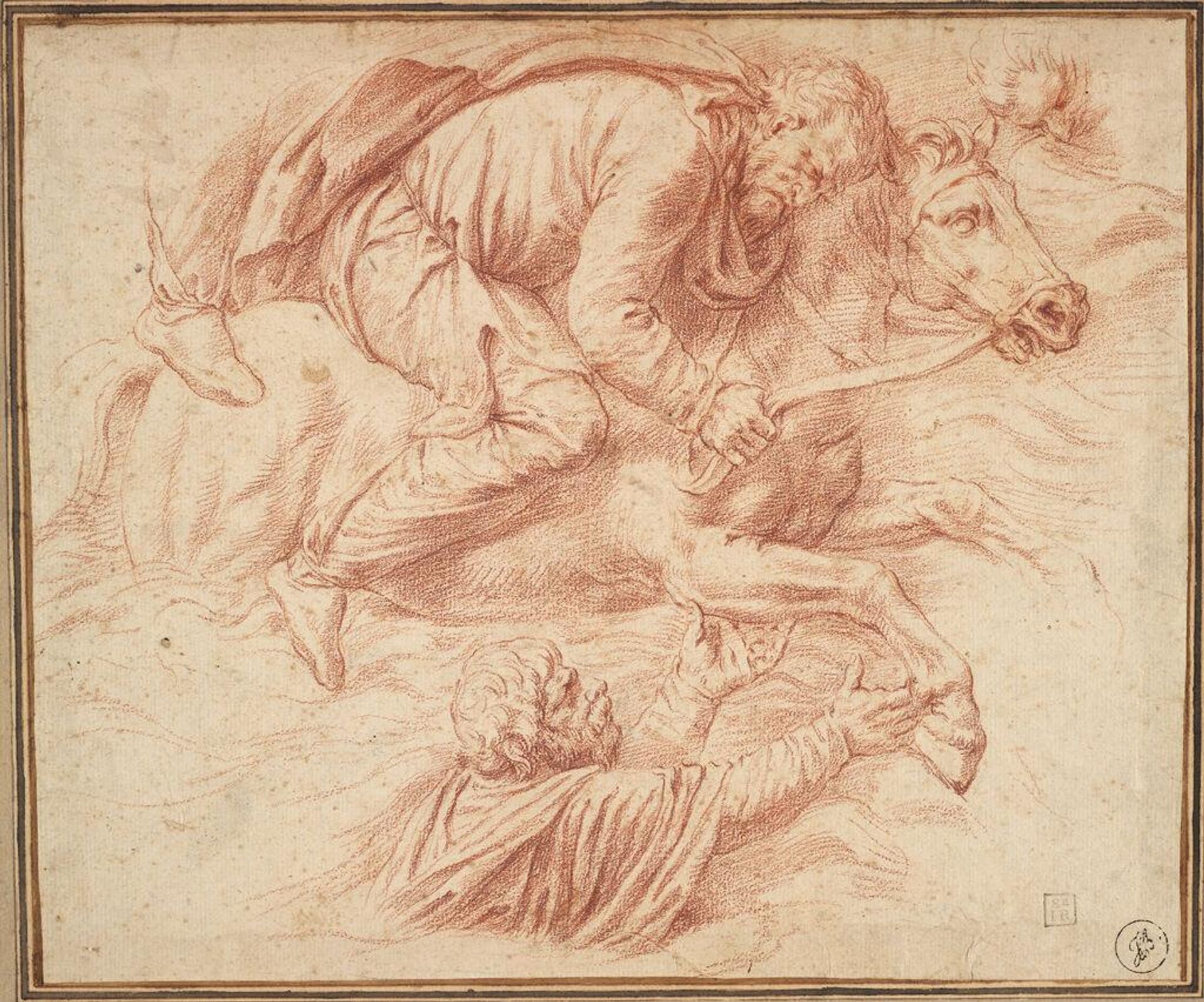 Copy from Trajan's Column by Attributed to Polidoro da Caravaggio