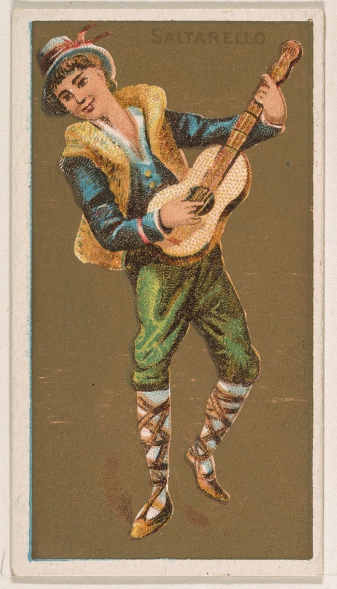 Saltarello, from National Dances (N225, Type 1) issued by Kinney Bros. by Kinney Brothers Tobacco Company