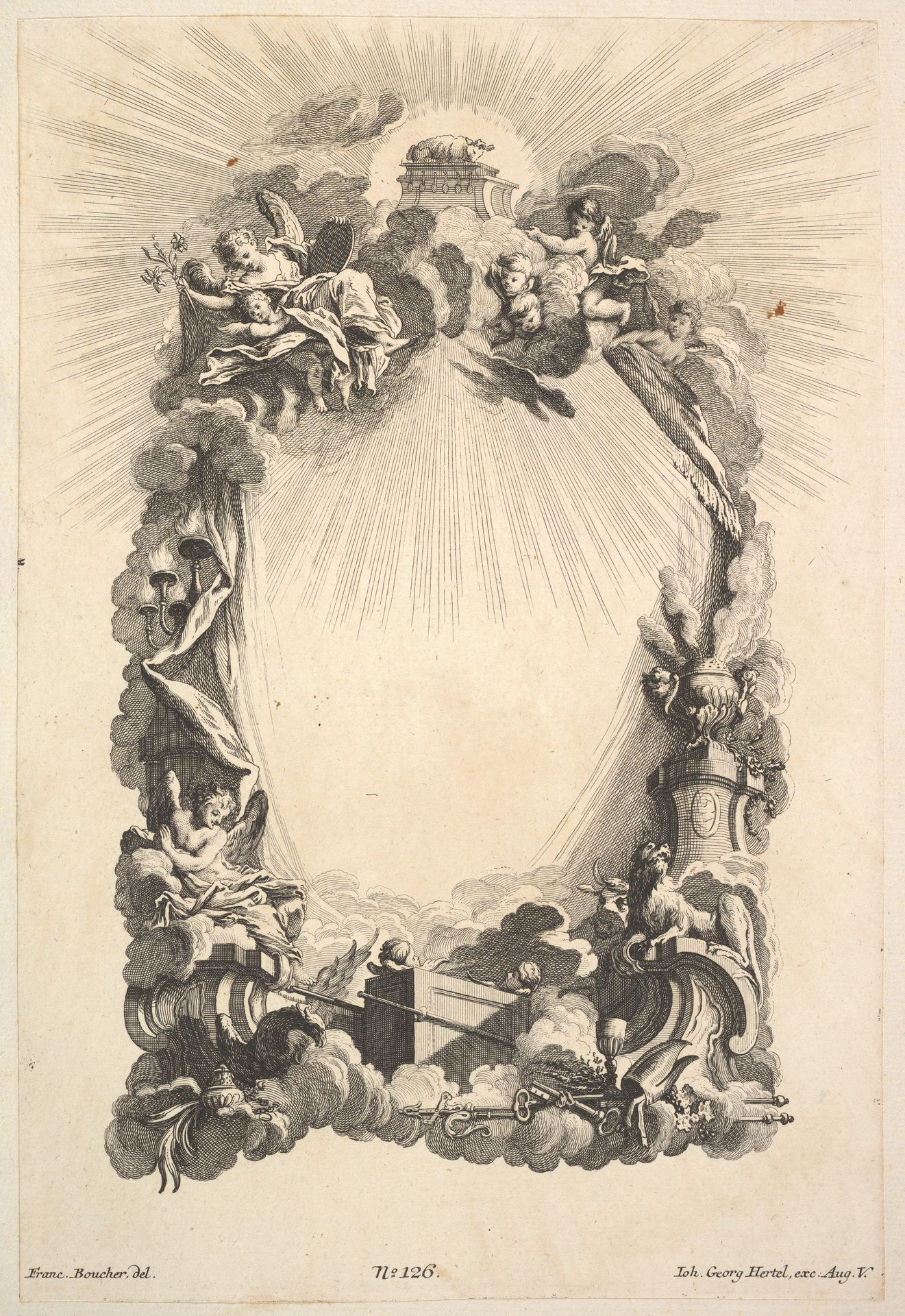 The Ark of the Covenant, from Book of Cartouches by Johann Georg Hertel