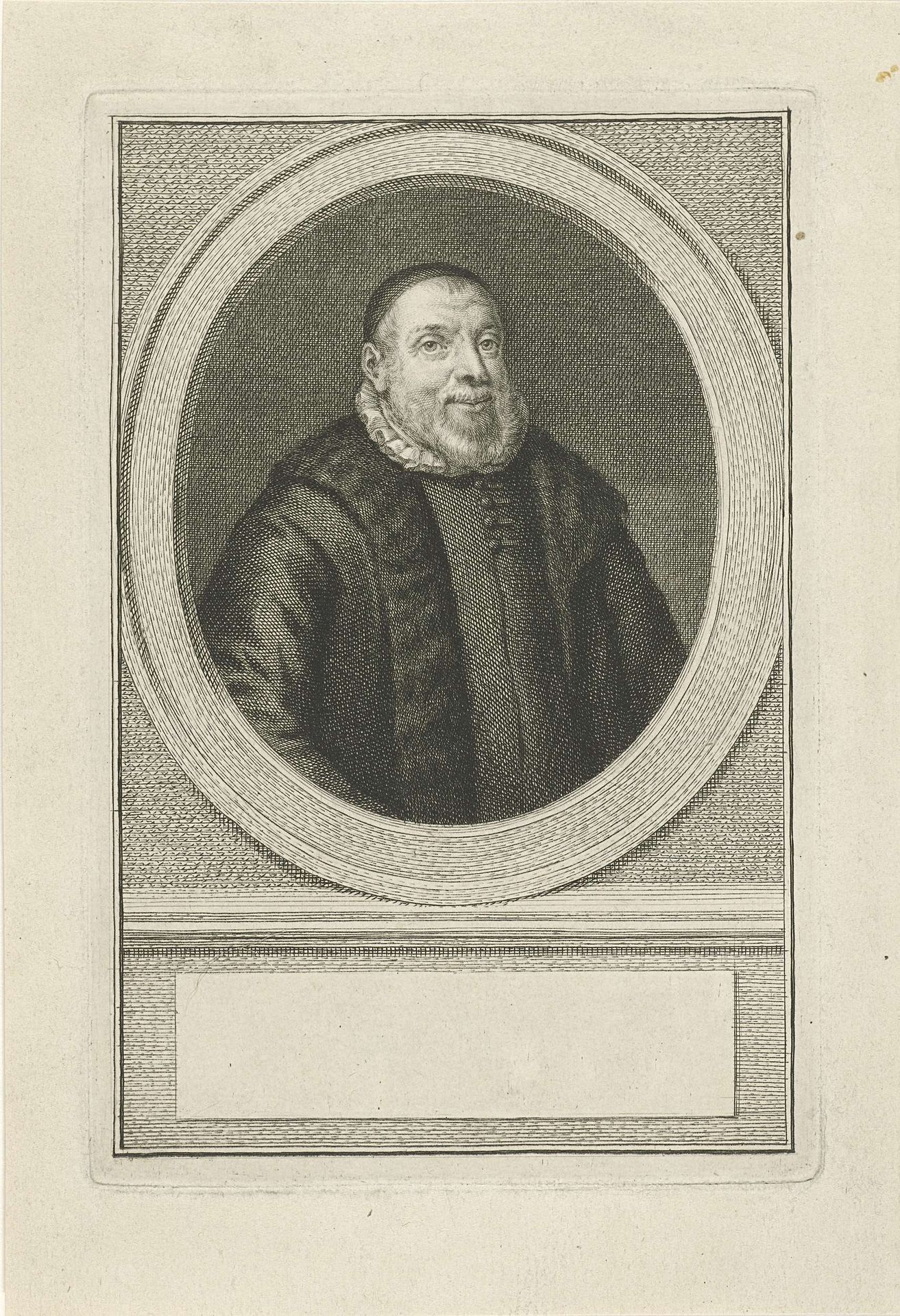 Portret van Johannes Cuchlinus by Jacob Houbraken