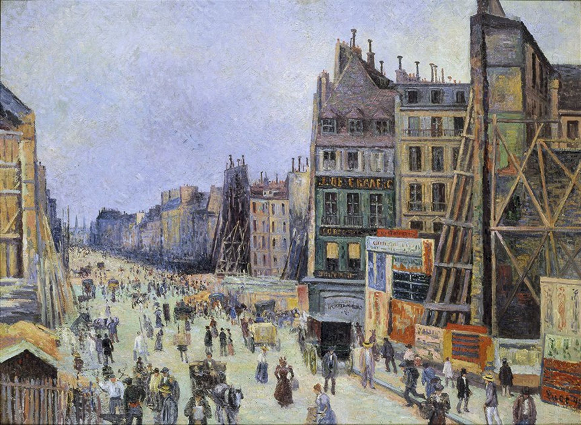 The opening of Rue Réaumur by Maximilien Luce