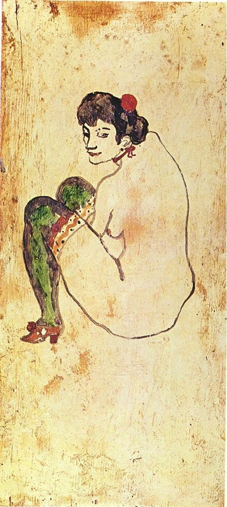 Woman with green stockings by Pablo Picasso