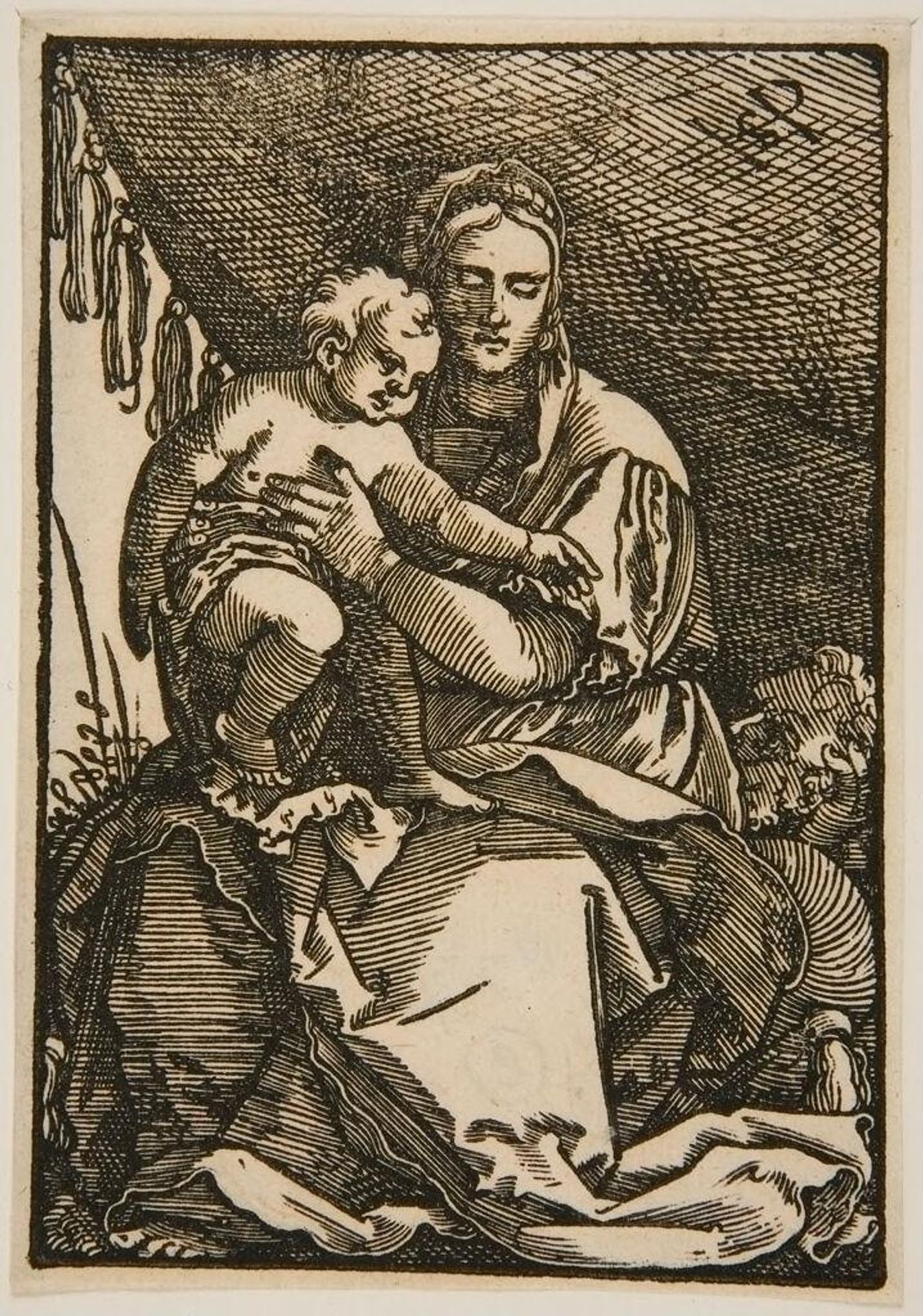Holy Family in the Tent by Sebald Beham