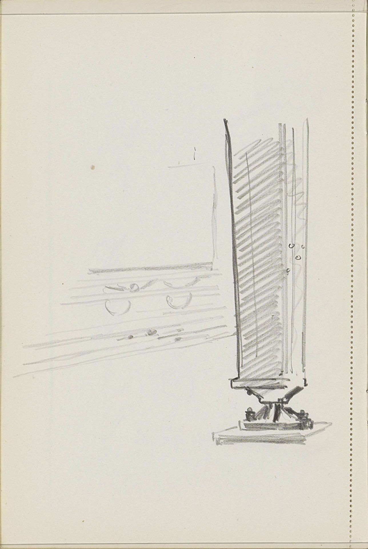 Pilaar, mogelijk van een balustrade by Cornelis Vreedenburgh