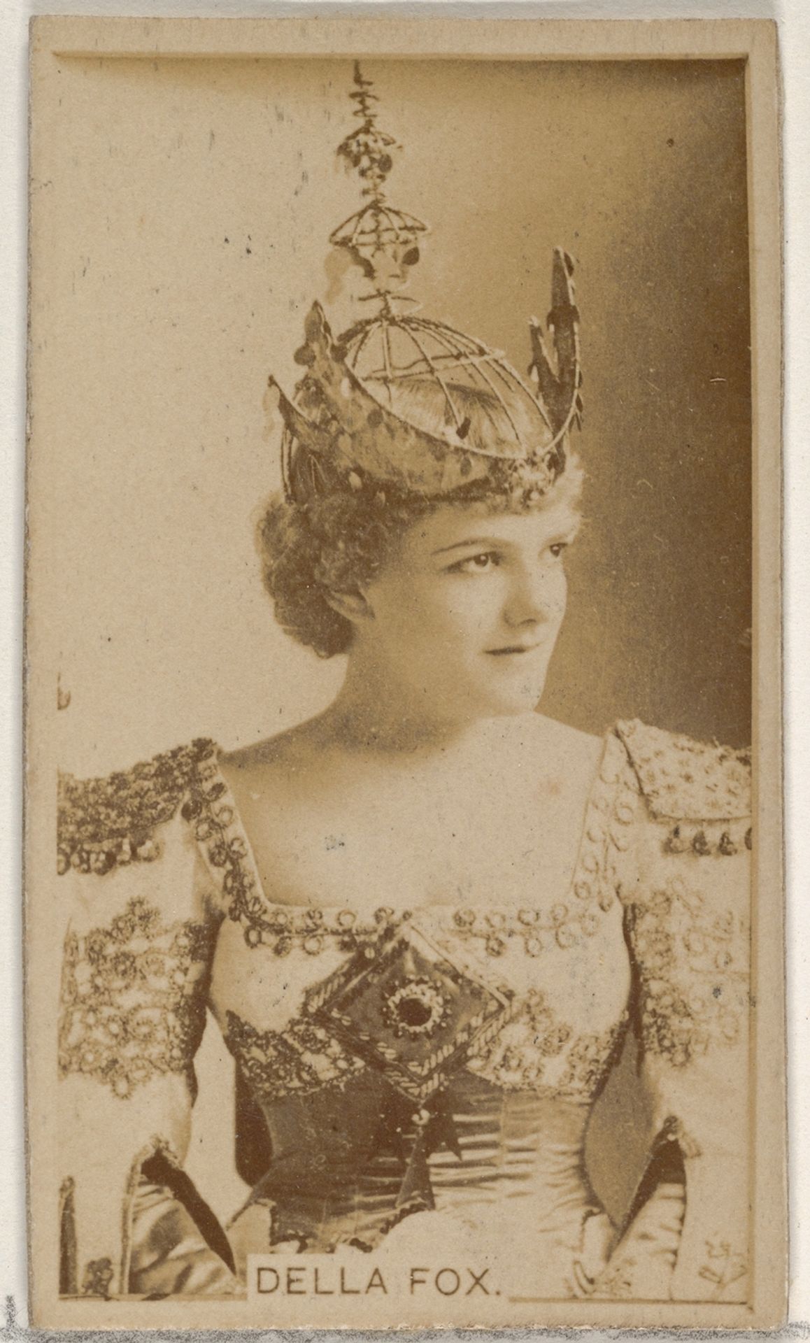 Della Fox, from the Actors and Actresses series (N45, Type 8) for Virginia Brights Cigarettes by Allen & Ginter
