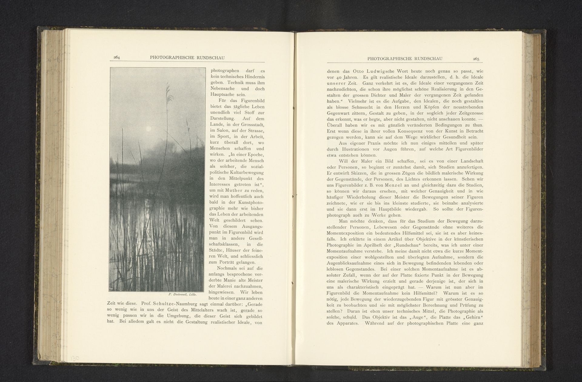 Gezicht op riet voor een water by Pierre Dubreuil