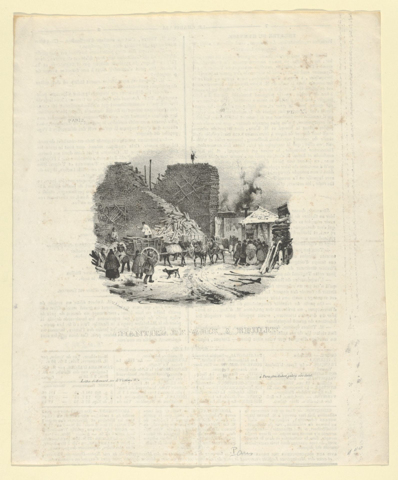 Chantier de Bois a Bruler by Victor Adam