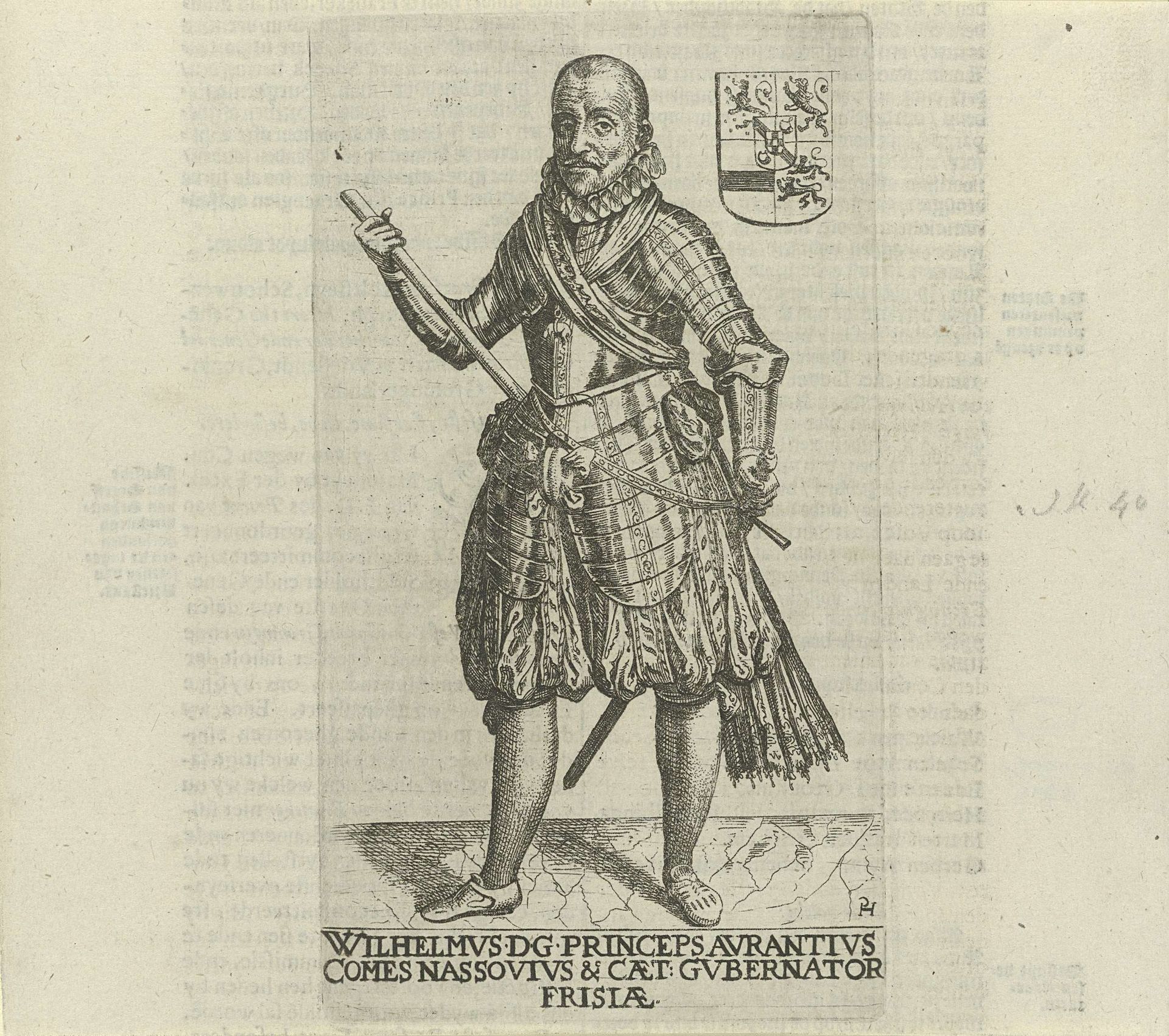 Portret van Willem I, prins van Oranje by Pieter Feddes van Harlingen