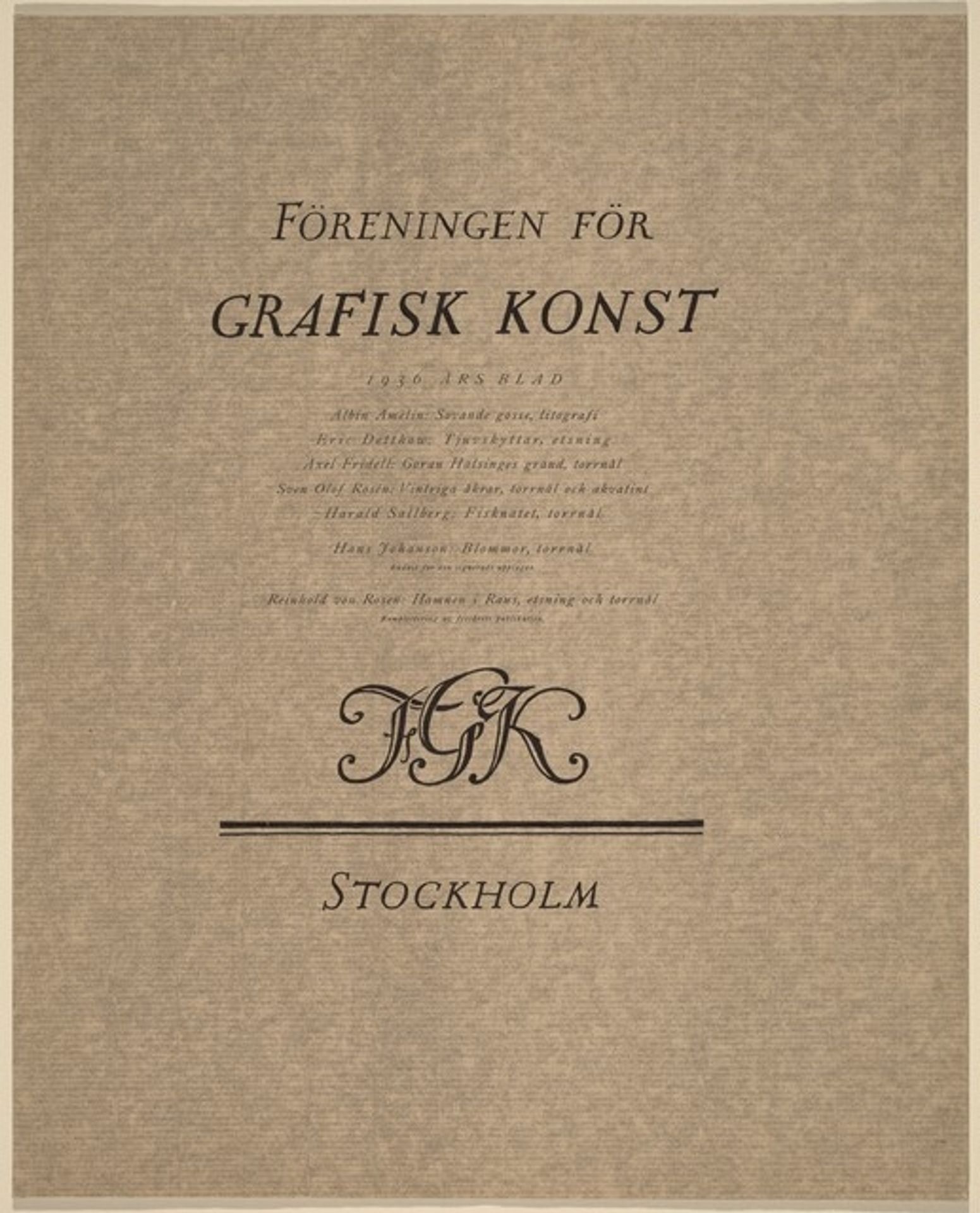 Foreningen for Grafisk Konst by Anonymous