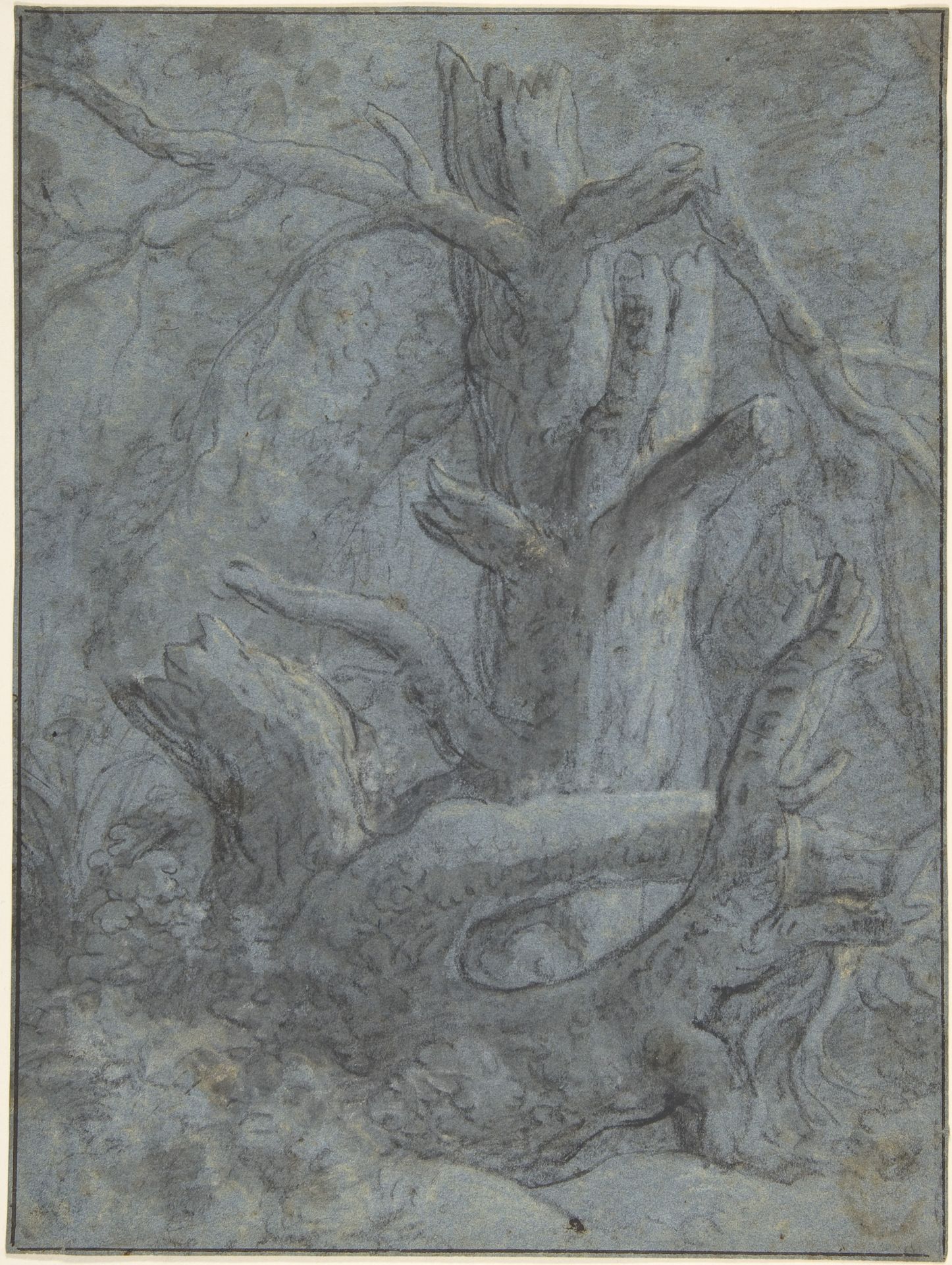 Study of a Blasted Tree Trunk and Branches by Simon de Vlieger