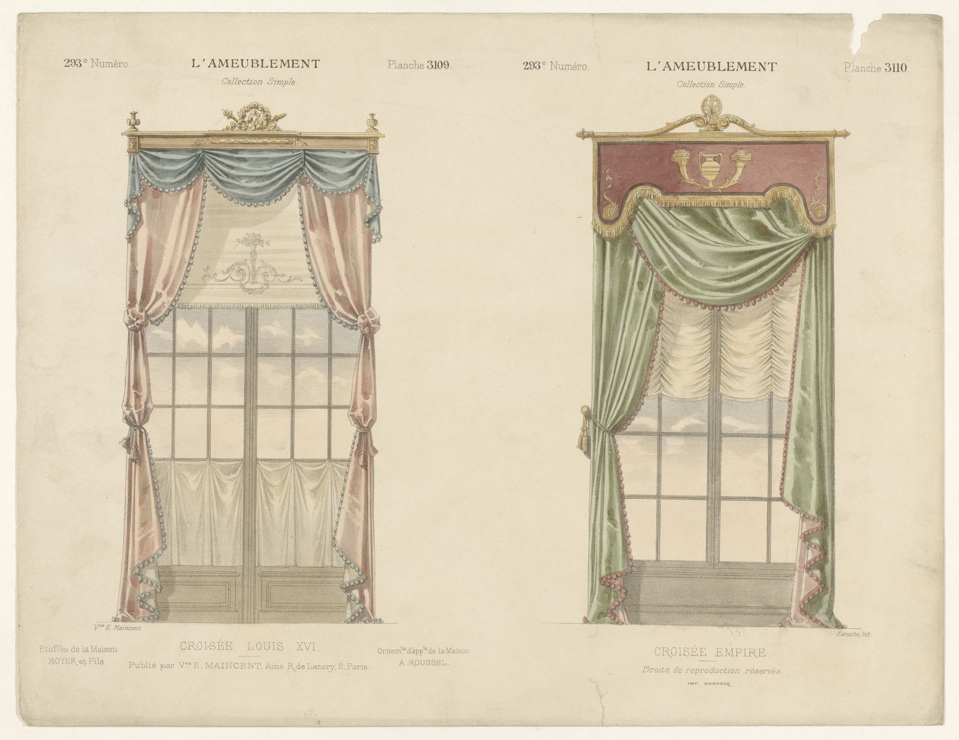 Twee vensters met gordijnen by Léon Laroche
