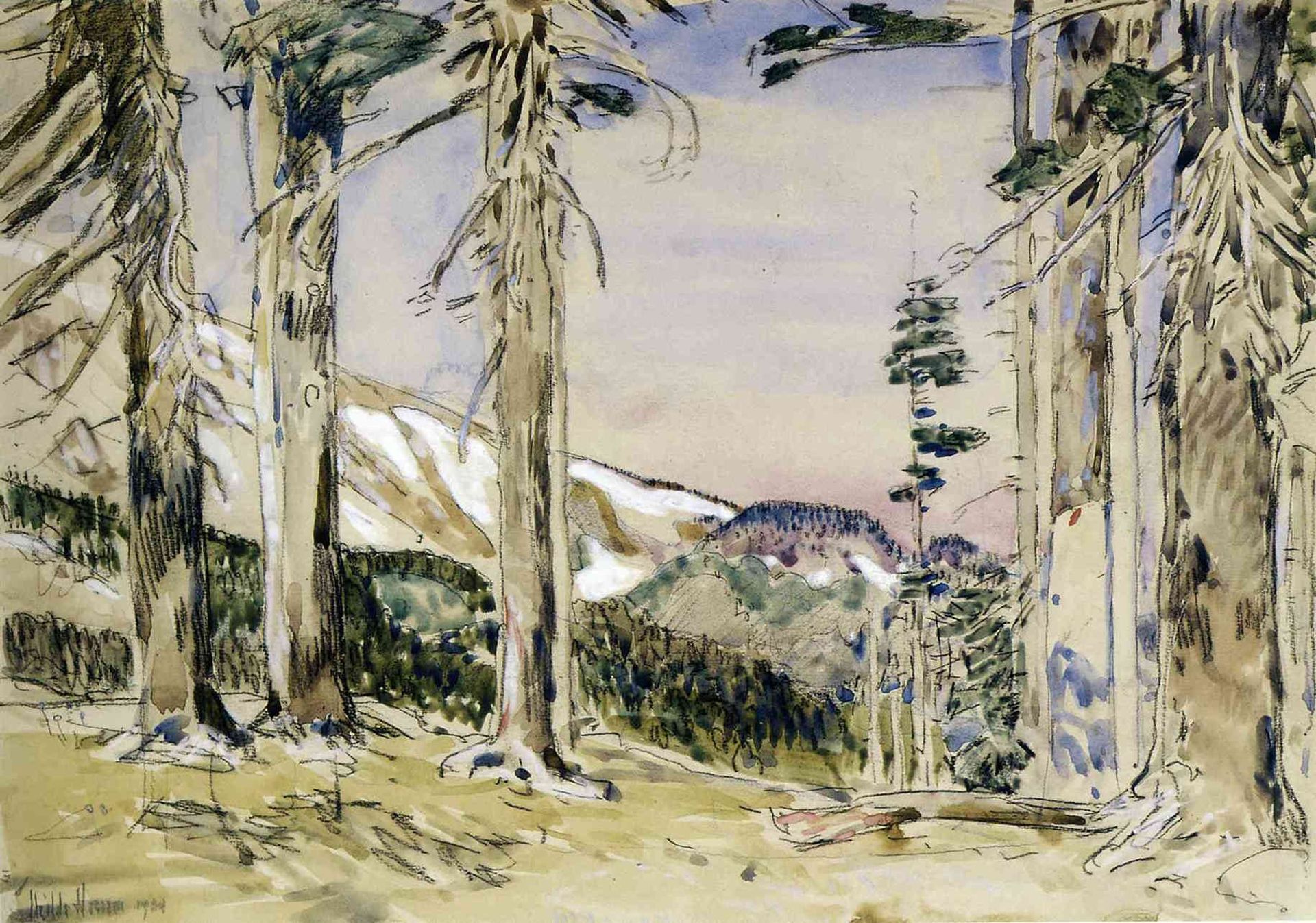 End of Timberline, Mt. Hood by Childe Hassam
