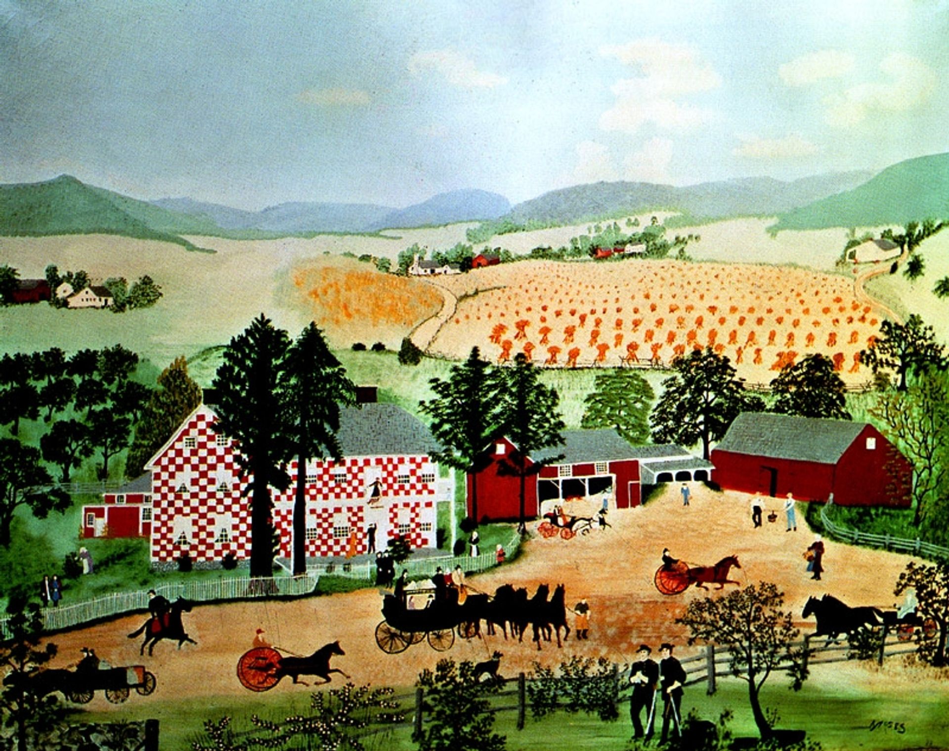 Checkered House by Grandma Moses