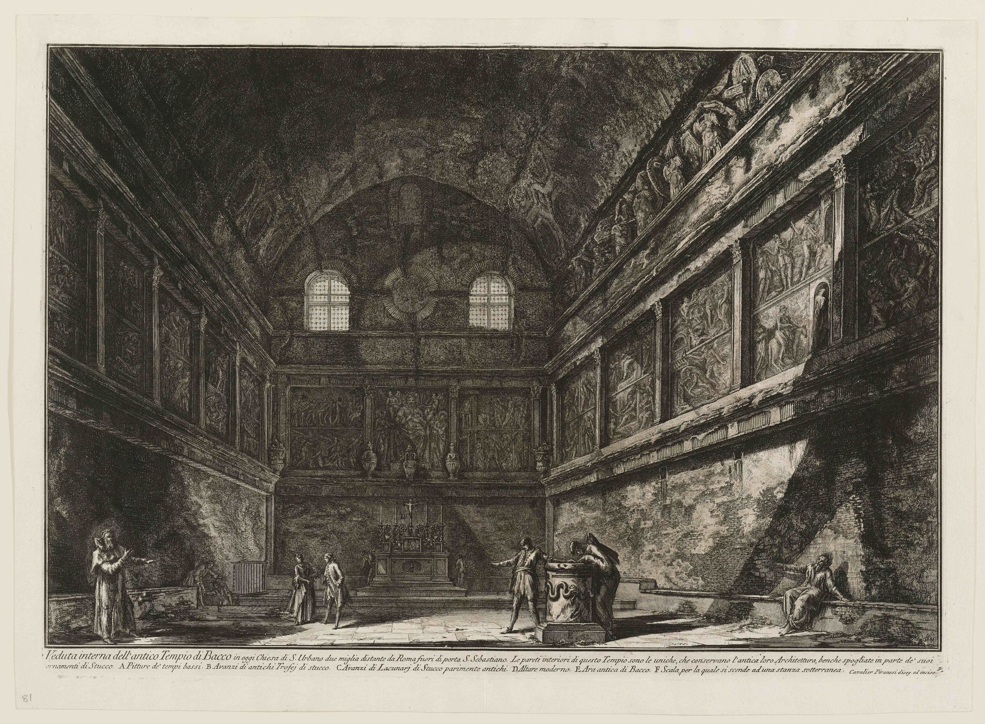 Temple of Bacchus - Interior by Giovanni Battista Piranesi