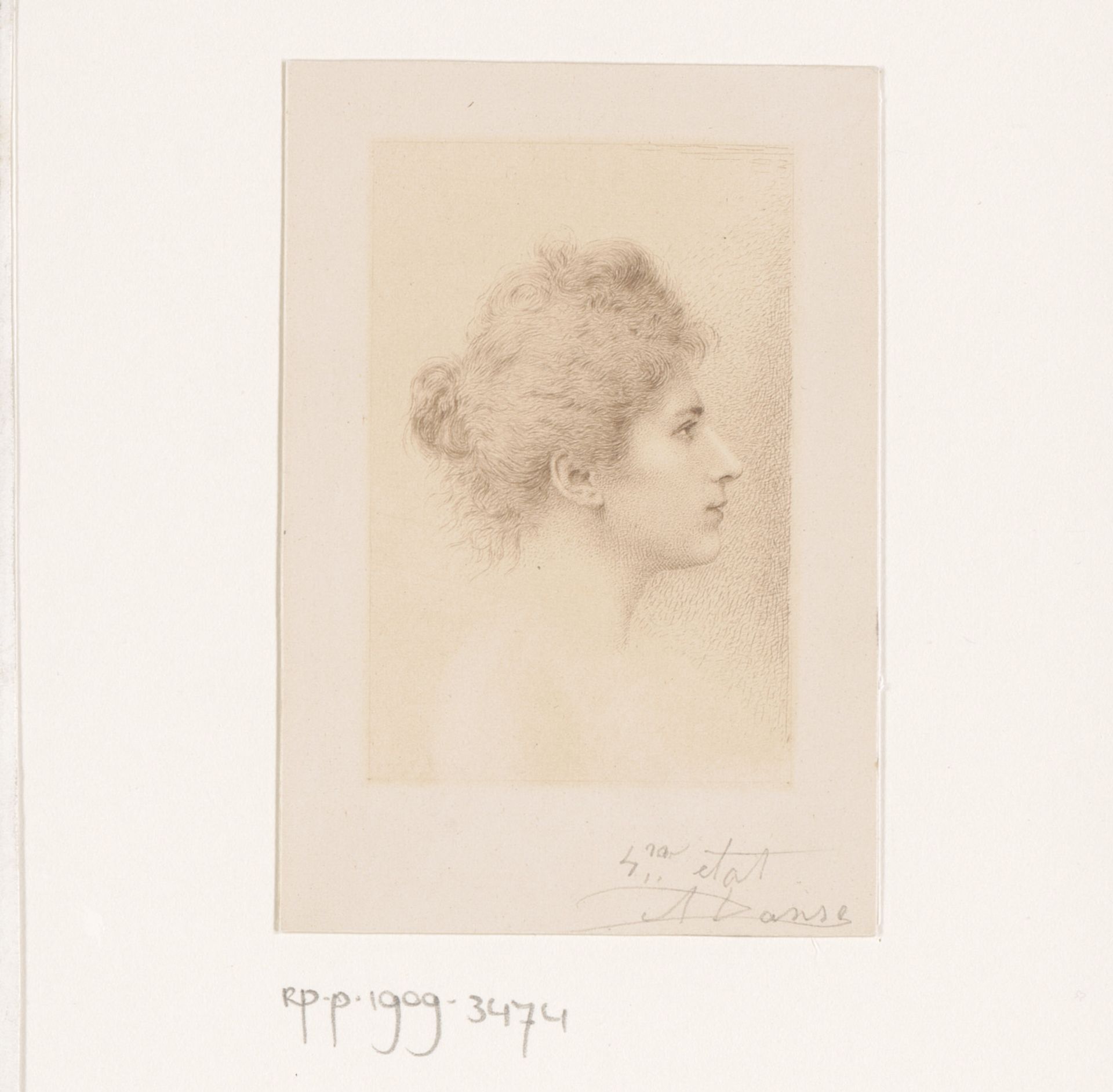 Portret van Louise Danse by Auguste Danse