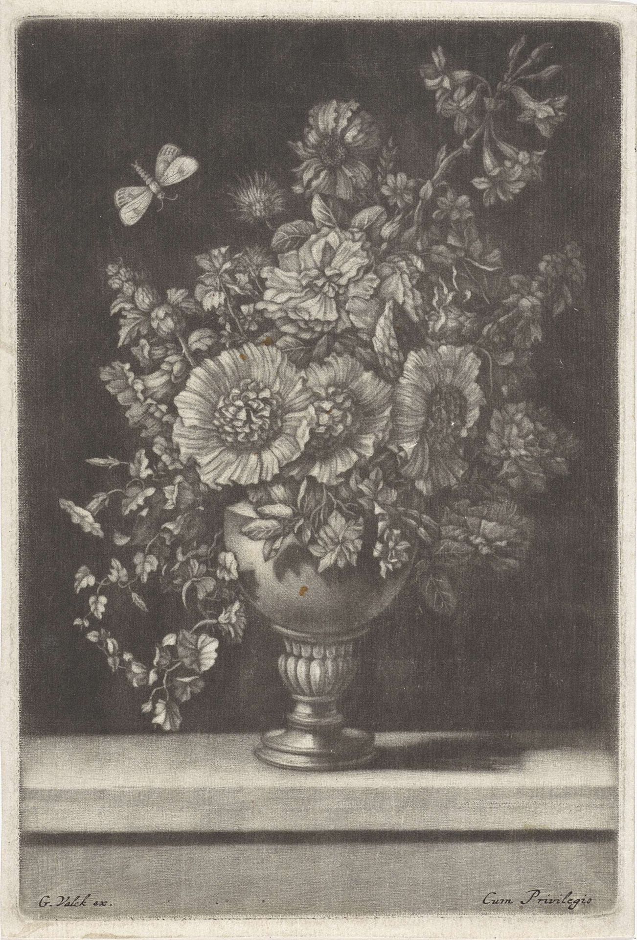 Bloemen in een vaas by Anonymous
