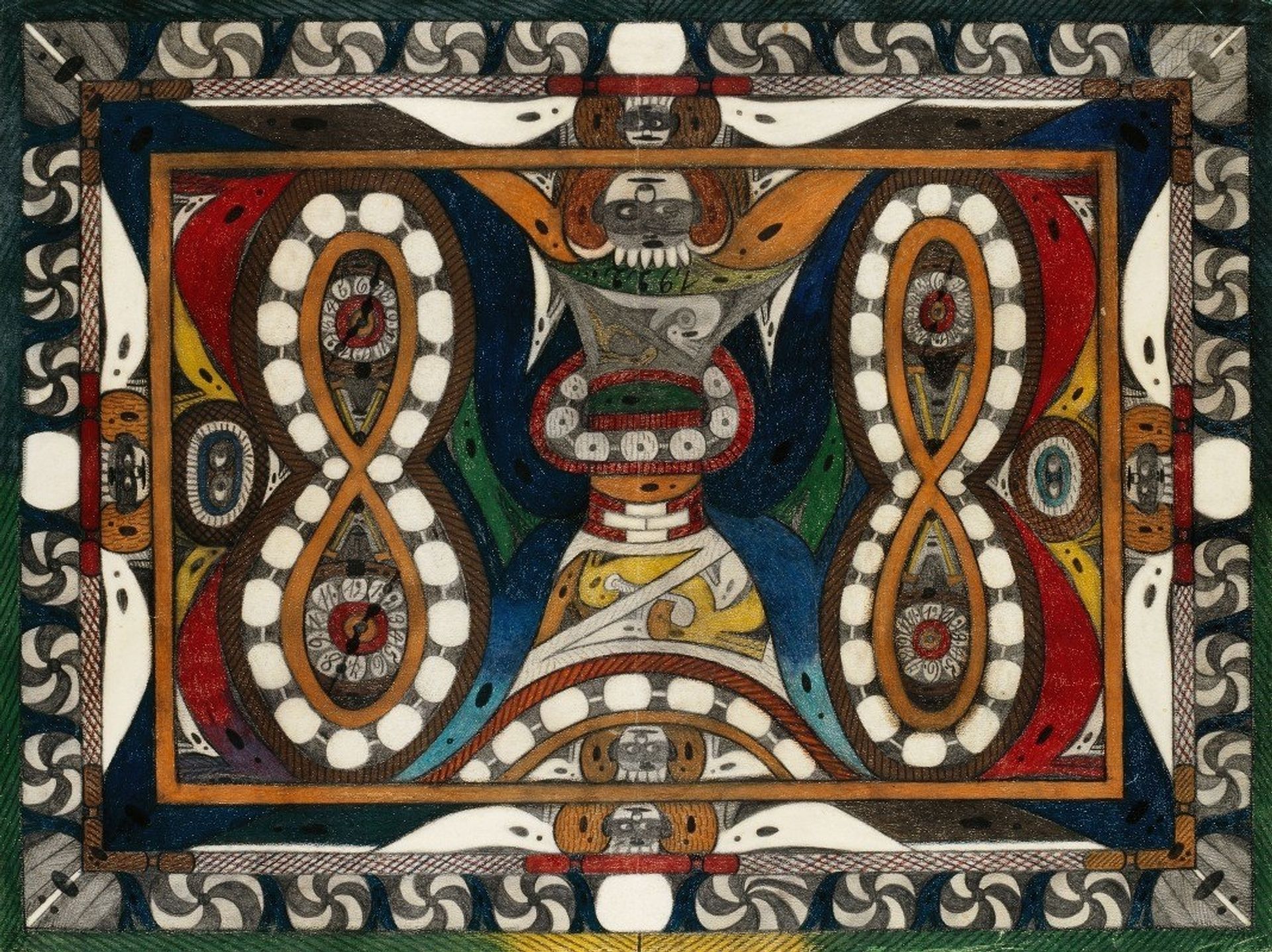Wand=Uhr=Schlange by Adolf Wölfli