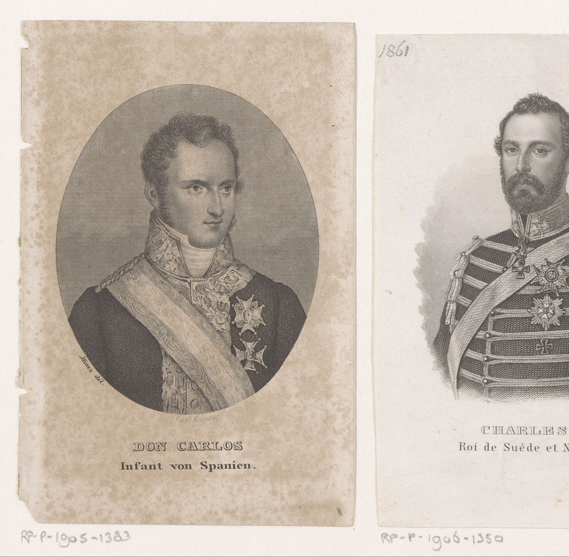 Portret van Carlos María Isidro Benito de Borbón y Borbón-Parma by Carl Mayer