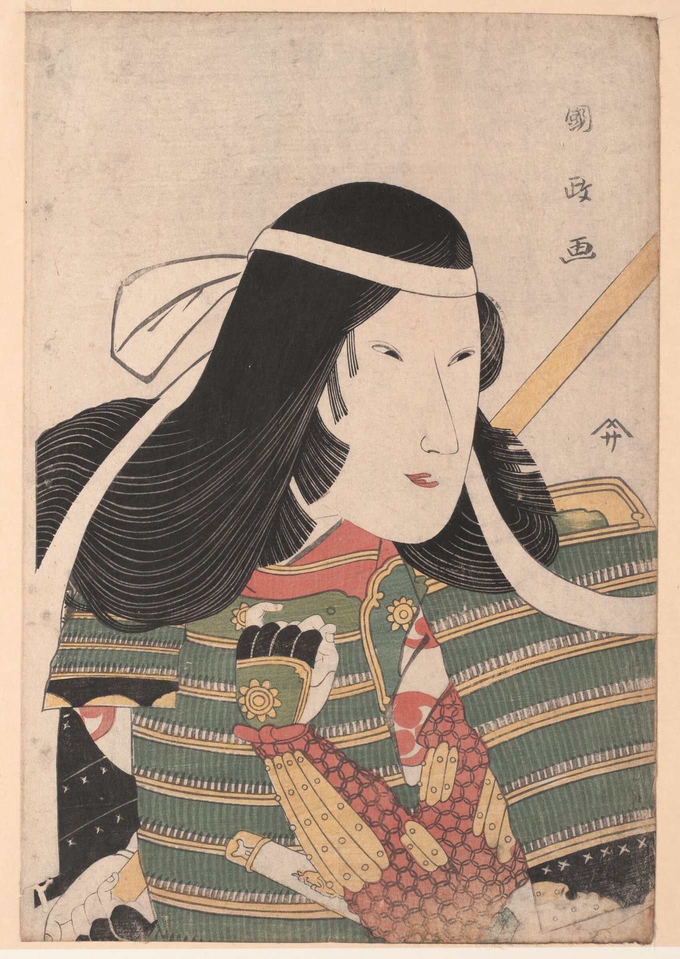 Actor Iwai KumesaburÃ´ I as Tomoe Gozen by Utagawa Kunimasa