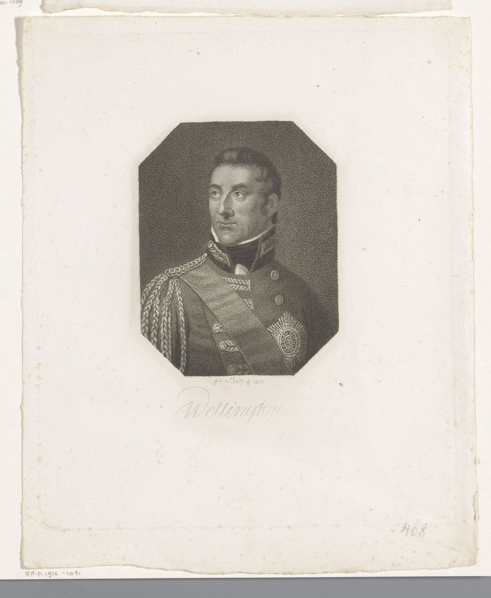 Portret van Arthur Wellesley, 1st Duke of Wellington by Johann Friedrich Bolt