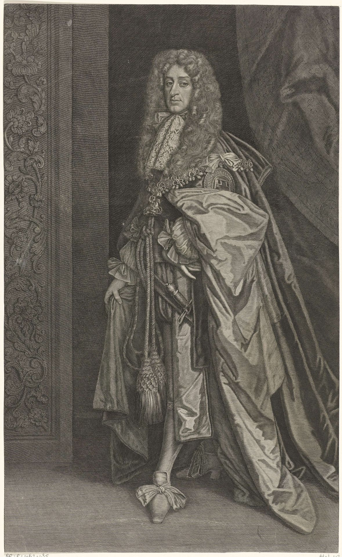 Portret van koning Jacobus II van Engeland by David Loggan
