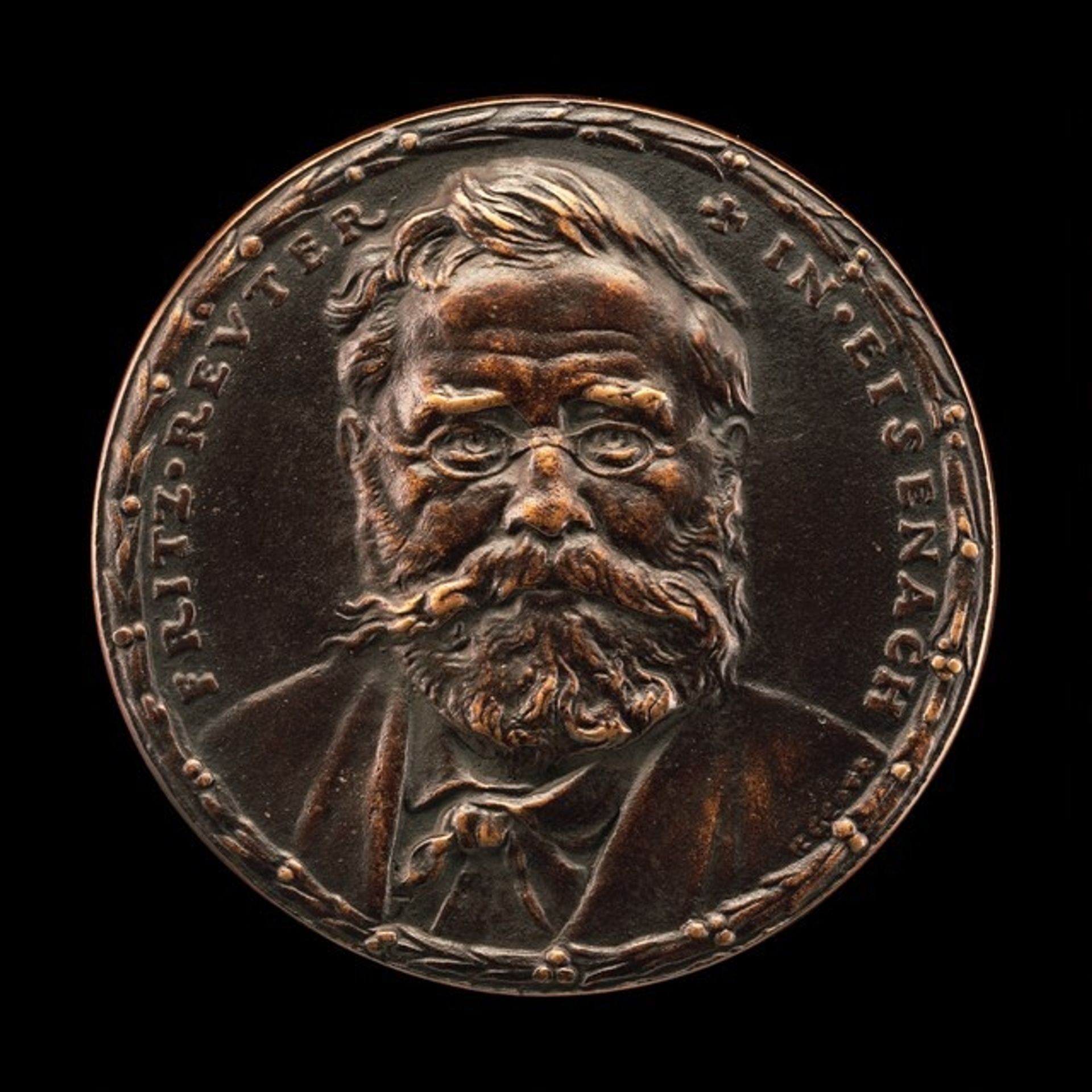 Fritz Reuter, 1810-1874, Writer [obverse] by Karl Goetz