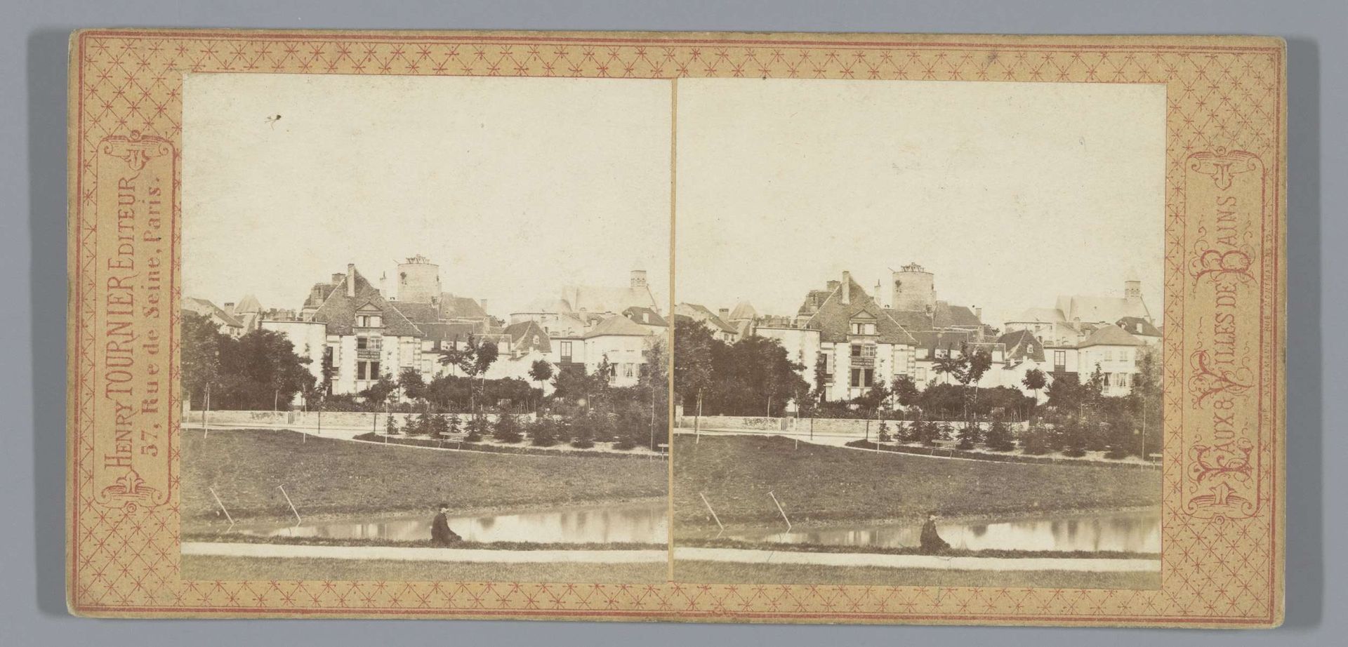 Gezicht op het Pavillon Sévigné in Vichy by Henri Alexis Omer Tournier