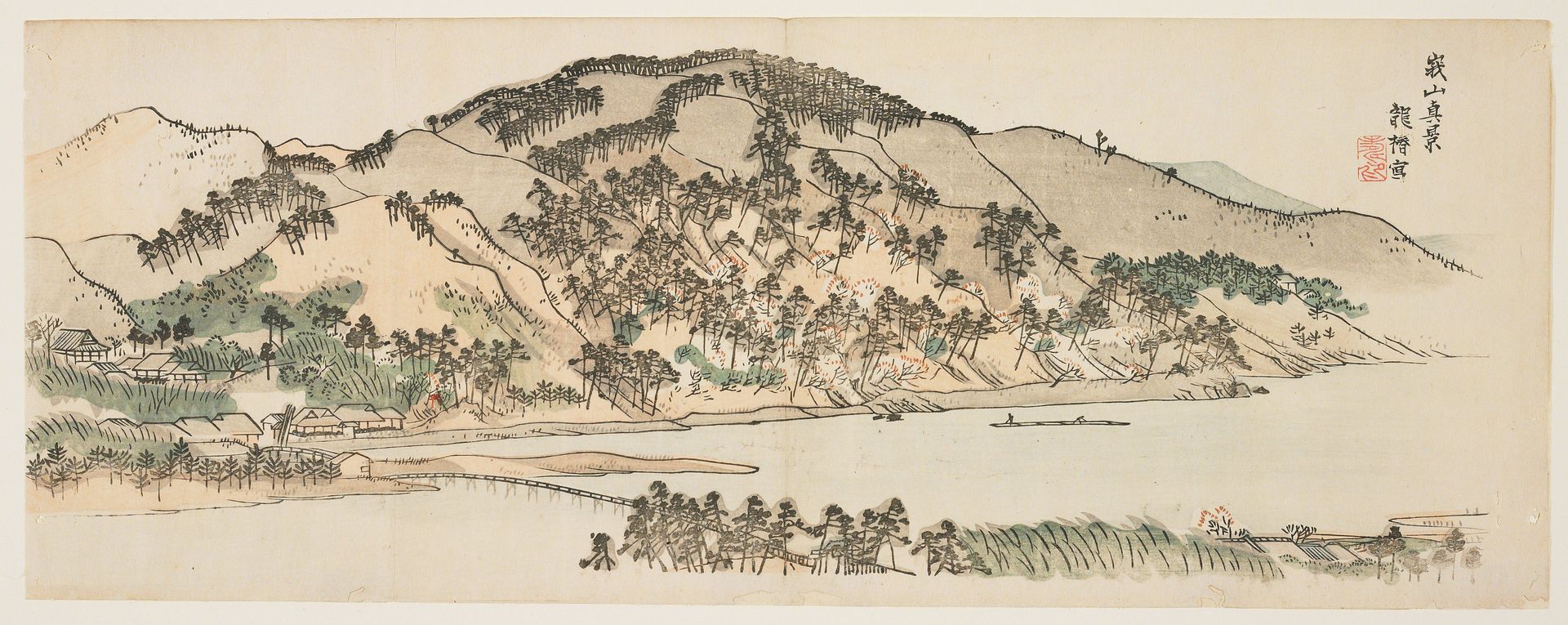Actual View of Arashiyama Mountain by Matsukawa Ryūchin