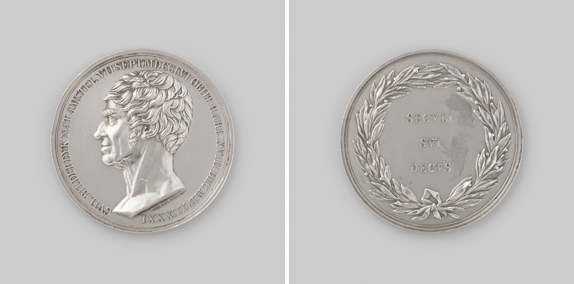 Overlijden van Willem Bilderdijk by David van der (1804-1879) Kellen