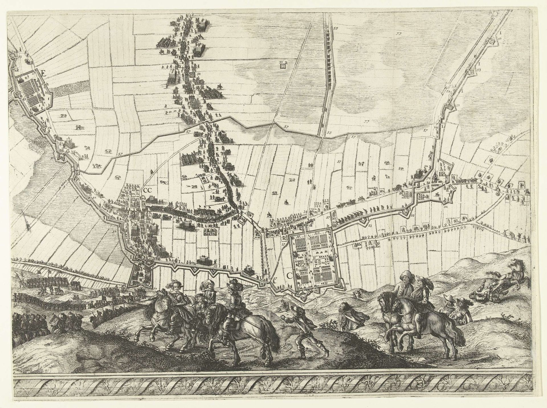 Beleg van Breda (blad middenonder), 1637 by Balthasar Florisz. van Berckenrode