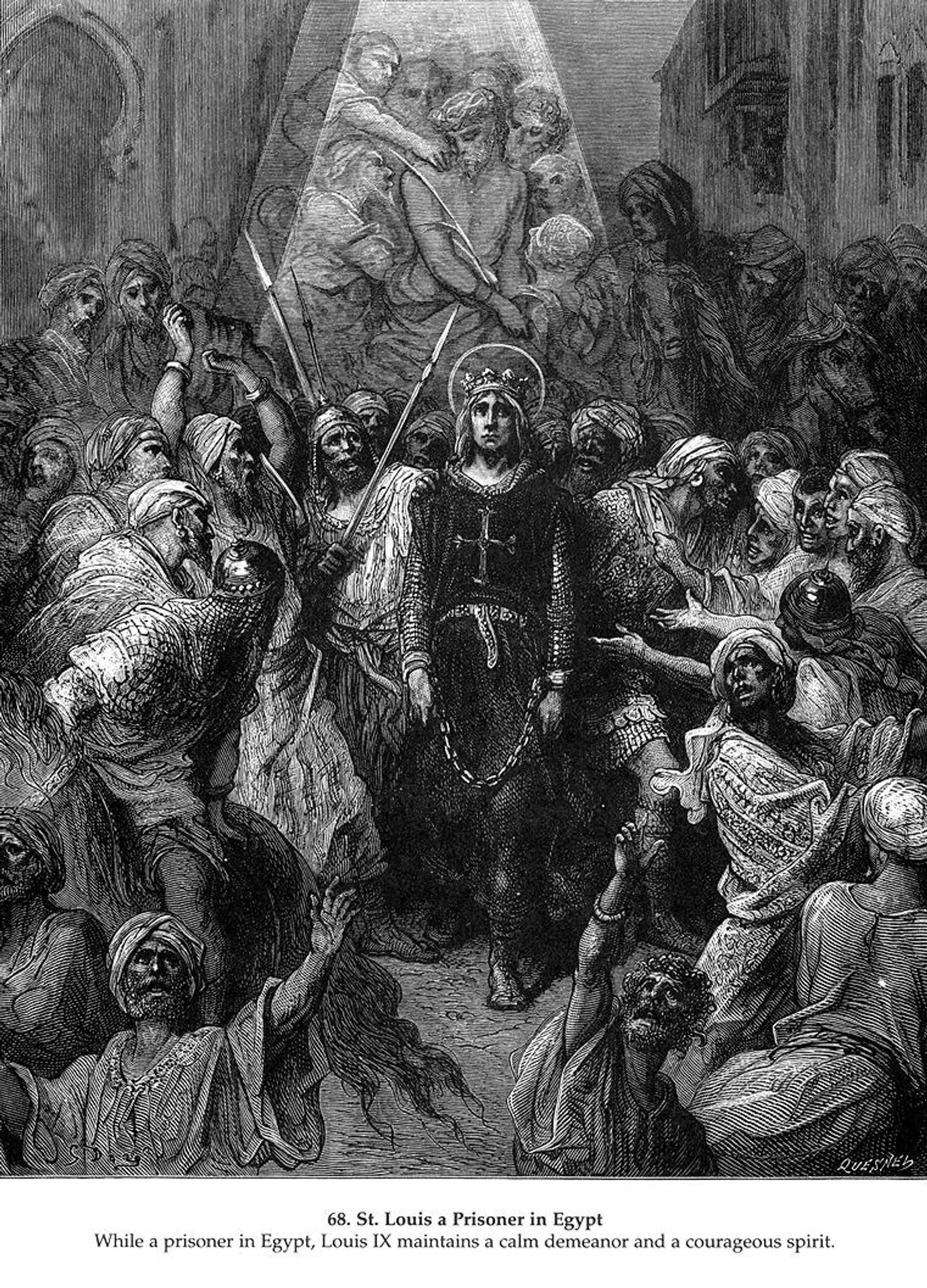 St. Louis a Prisoner in Egypt by Gustave Dore