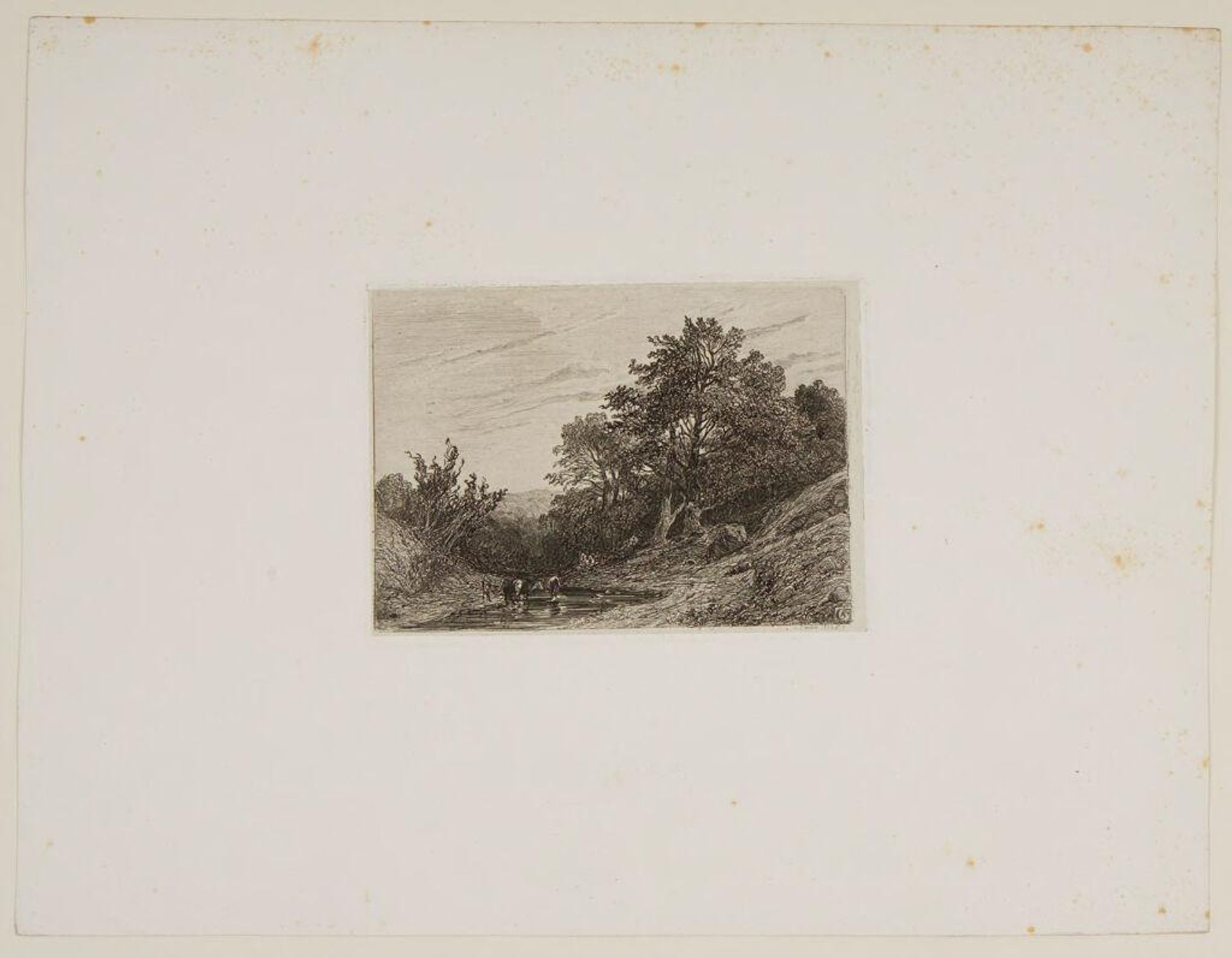 Valley Stream with Cattle by Alexandre Calame