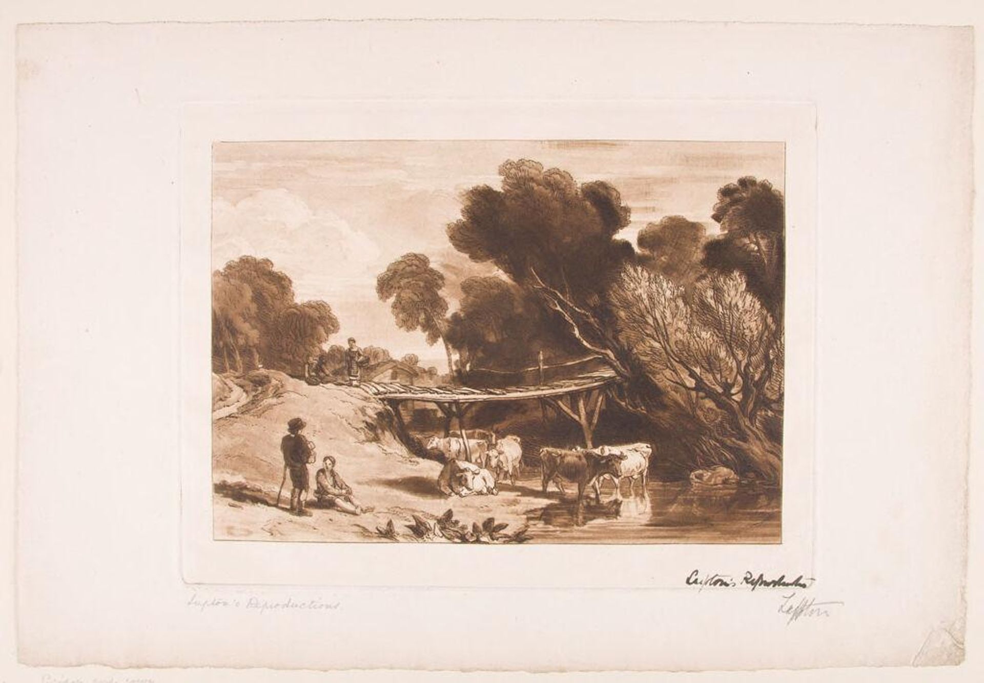 Bridge and Cows by Thomas Goff Lupton