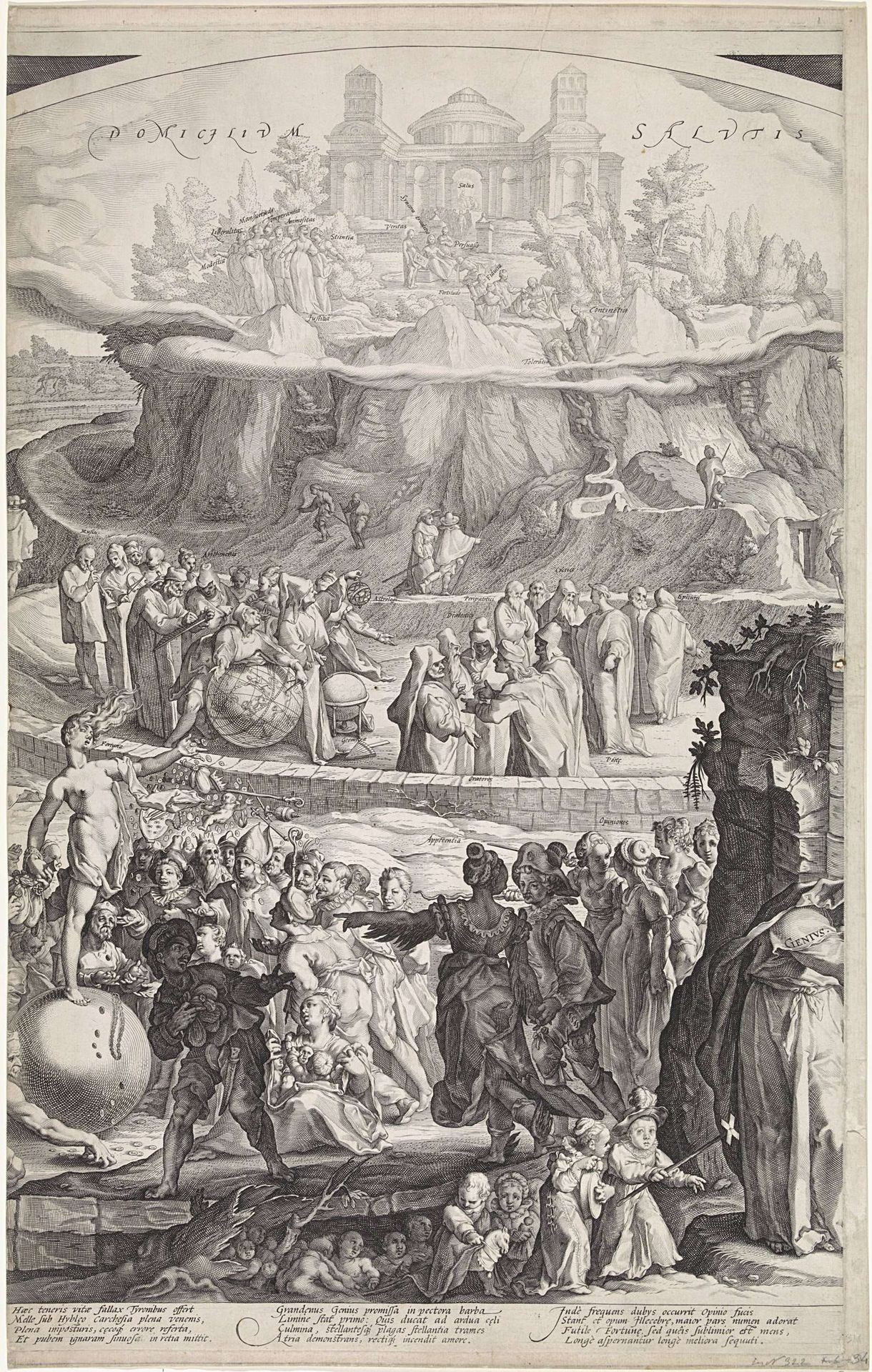 Tabula Cebetis, midden blad by Jacob Matham
