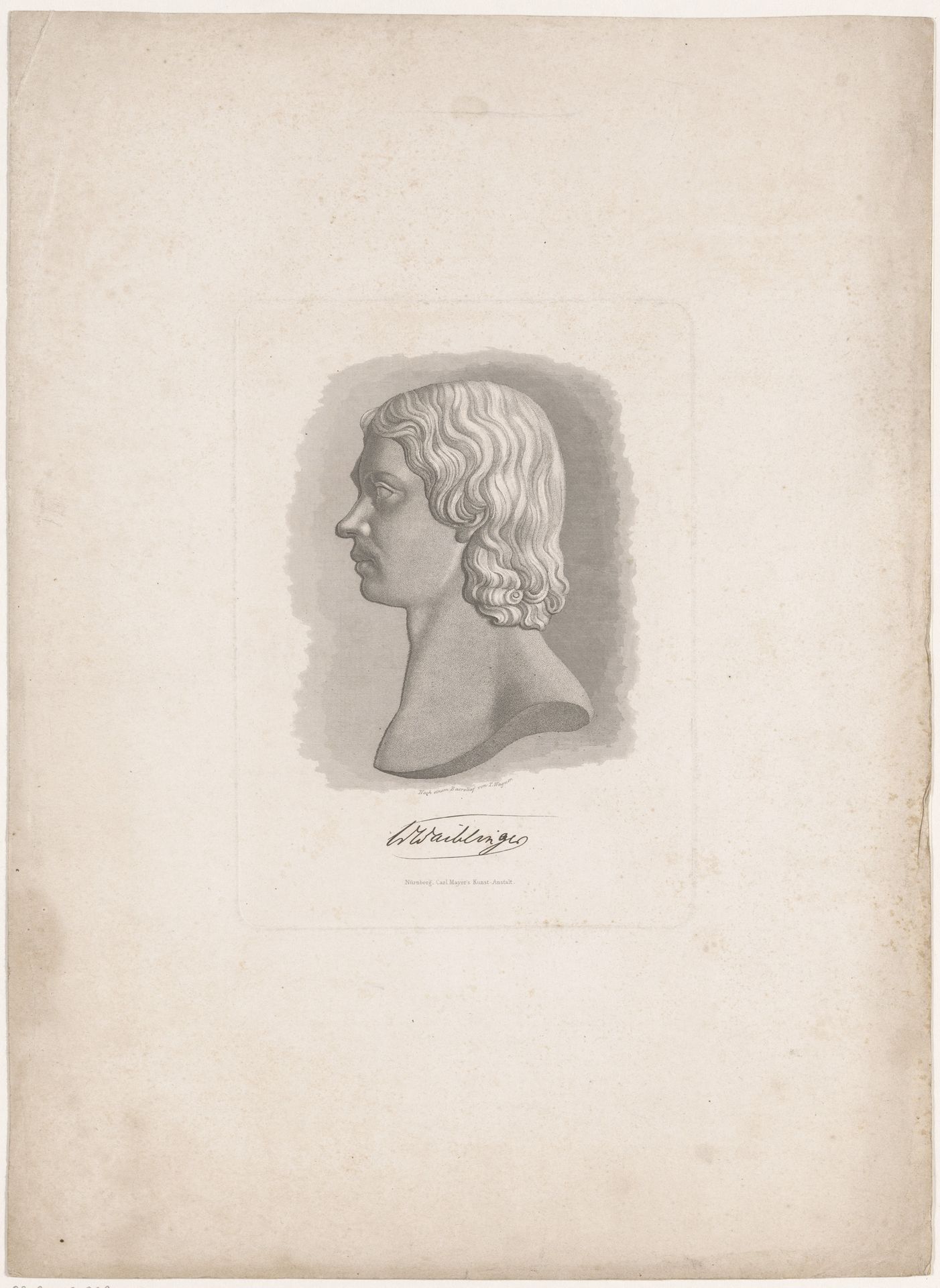 Portret van Wilhelm Waiblinger by Carl Mayer