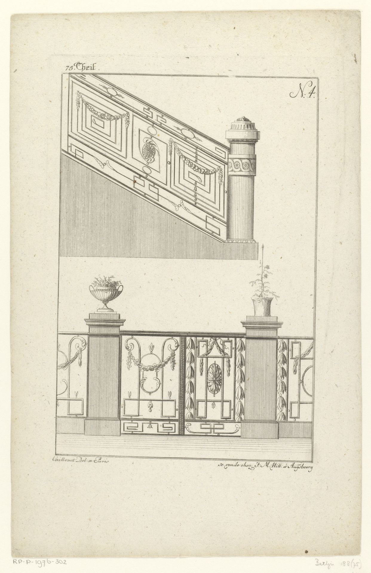 Traphek en balustrade by Anonymous
