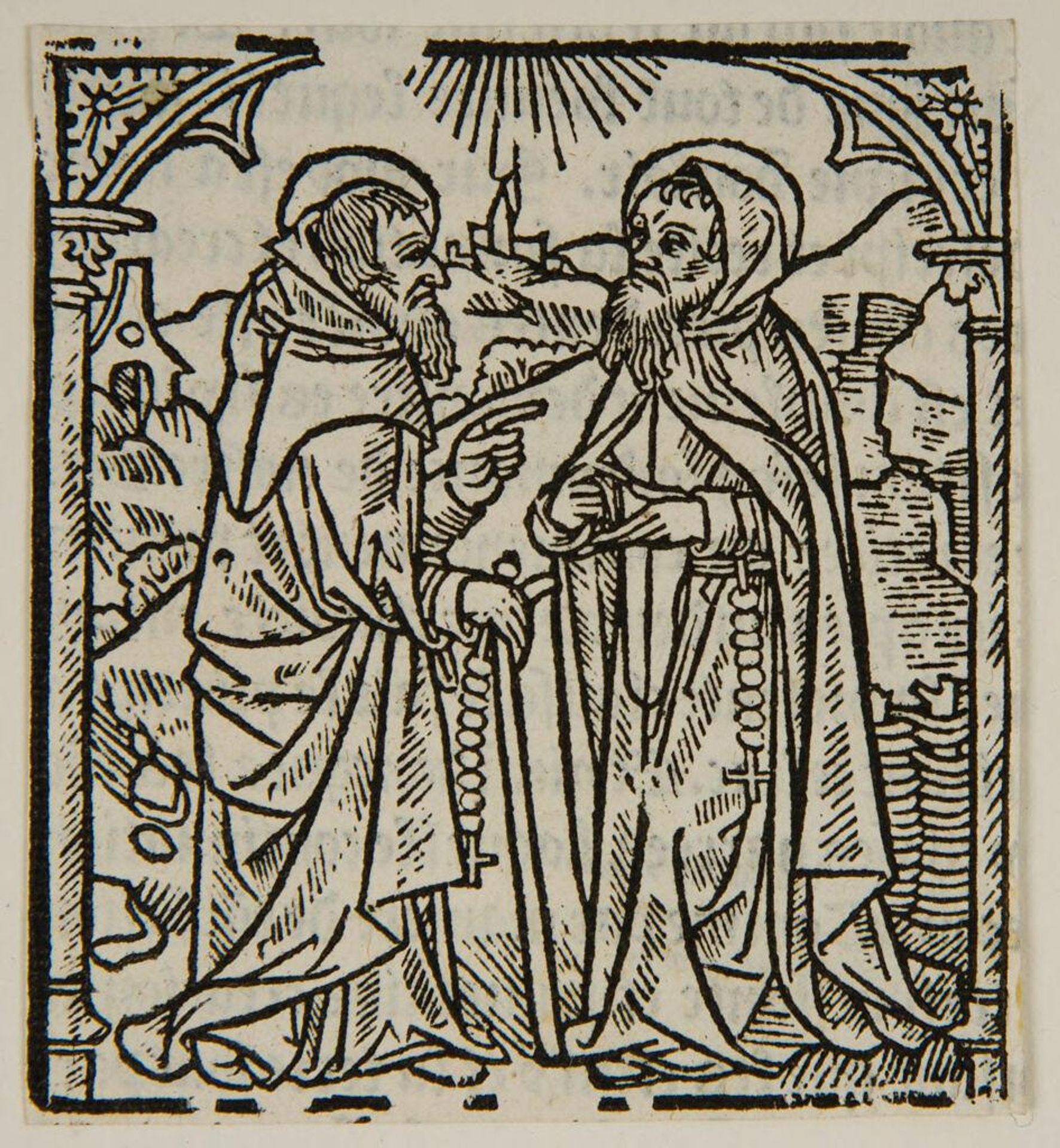 Saint Anthony Visting Saint Paul the Hermit by Anonymous