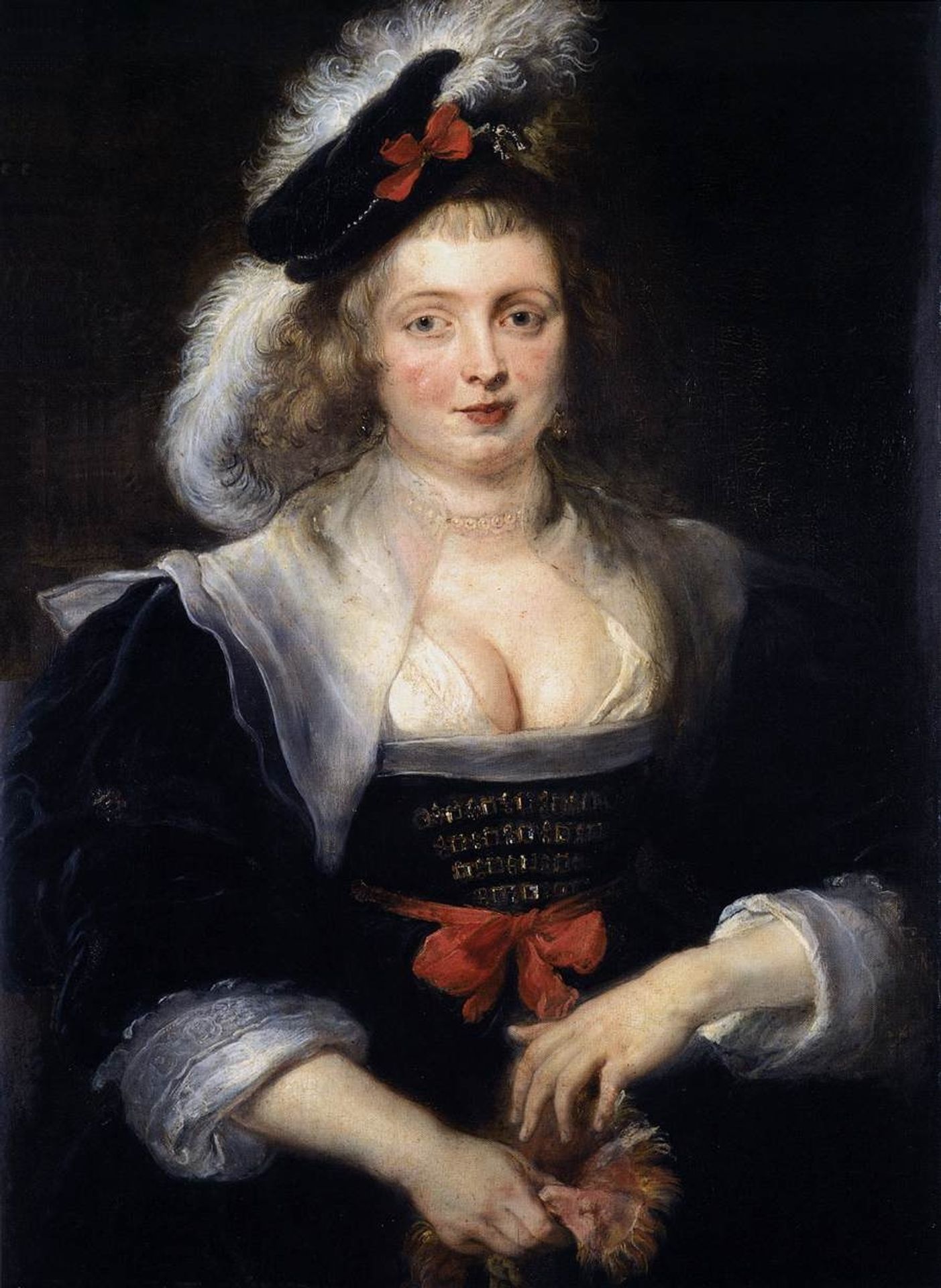 Portrait of Helene Fourment with Gloves by Peter Paul Rubens