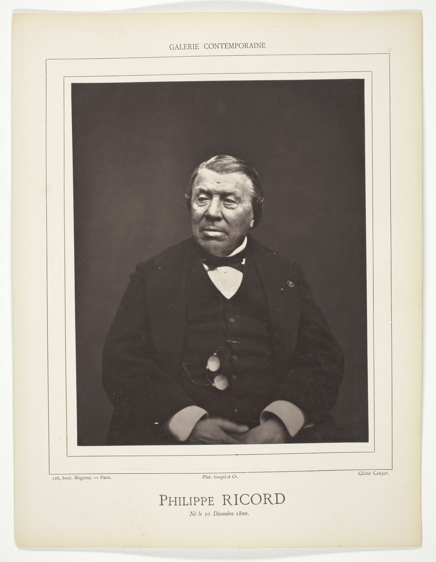 Philippe Ricord by Etienne Carjat