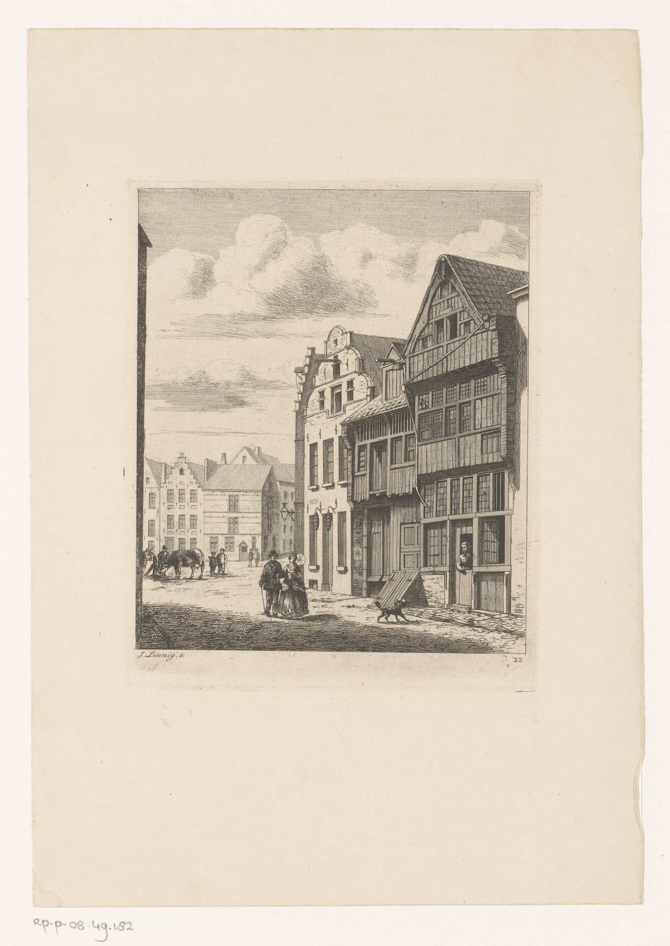 Houten gevel van een woning in de Saucierstraat in Antwerpen by Jean Théodore Joseph Linnig