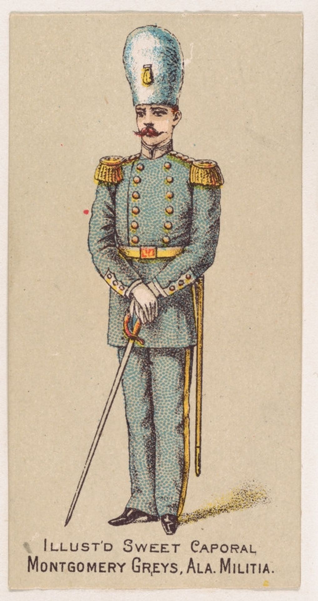 Montgomery Greys, Alabama Militia, from the Military Series (N224) issued by Kinney Tobacco Company to promote Sweet Caporal Cigarettes by Kinney Brothers Tobacco Company