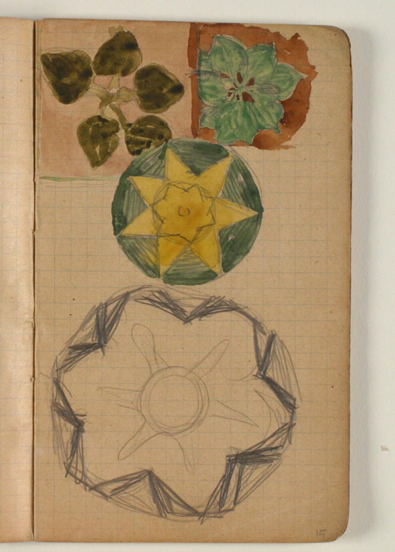 Skitser af planter og anden ornamentik by Niels Larsen Stevns