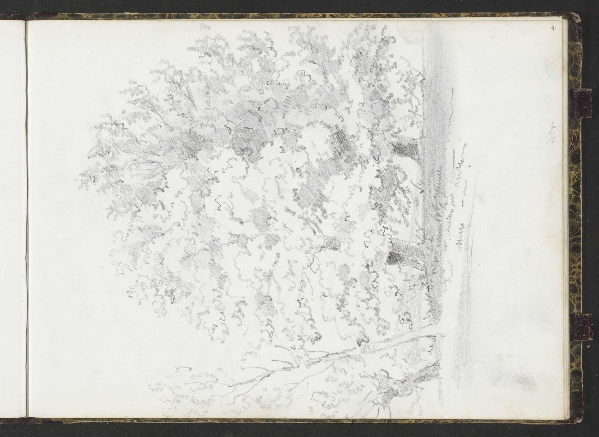 Landschap met bomen by Lambertus Lingeman