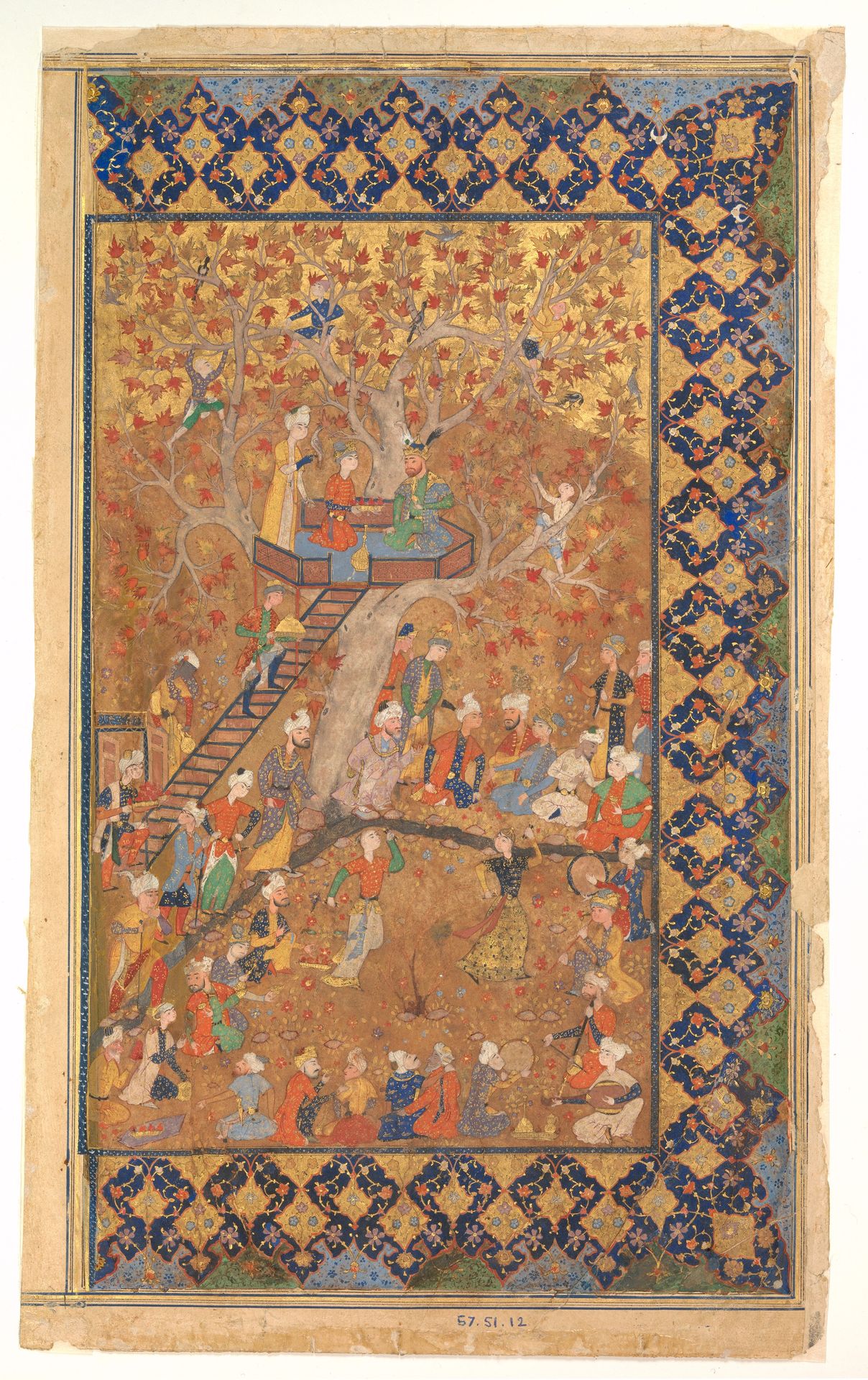 "Entertainment in a Garden", Folio from a Khamsa of Amir Khusrau Dihlavi, Matla' al-Anvar by Amir Khusrau Dihlavi