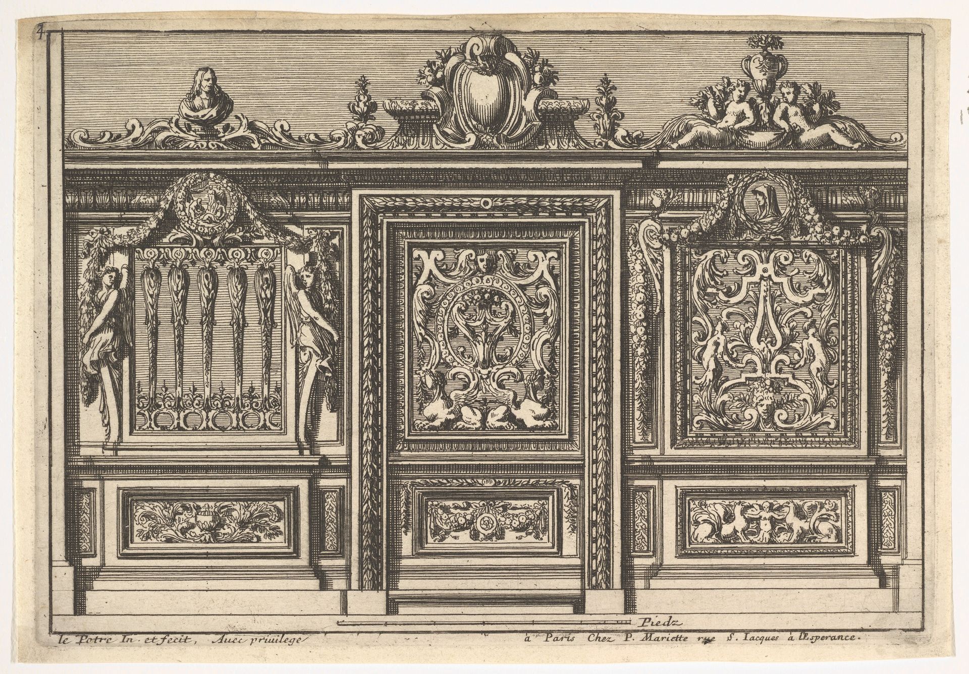 Design for a Choir Screen with Two Variants, from: Clôtures de chapelles by Jean Le Pautre