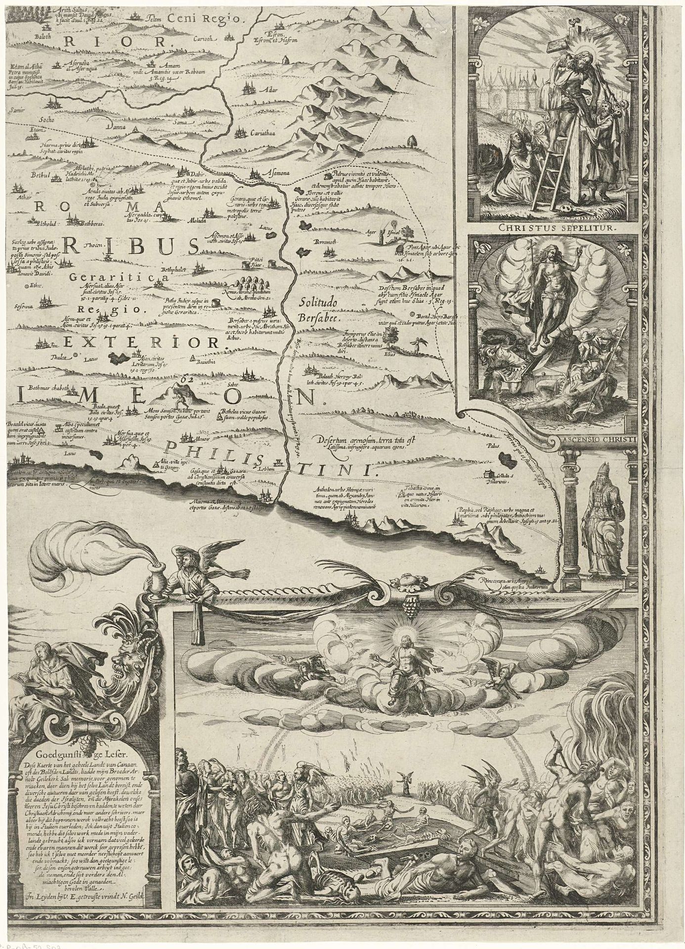 Kaart van Palestina by Nicolaes van Geelkercken
