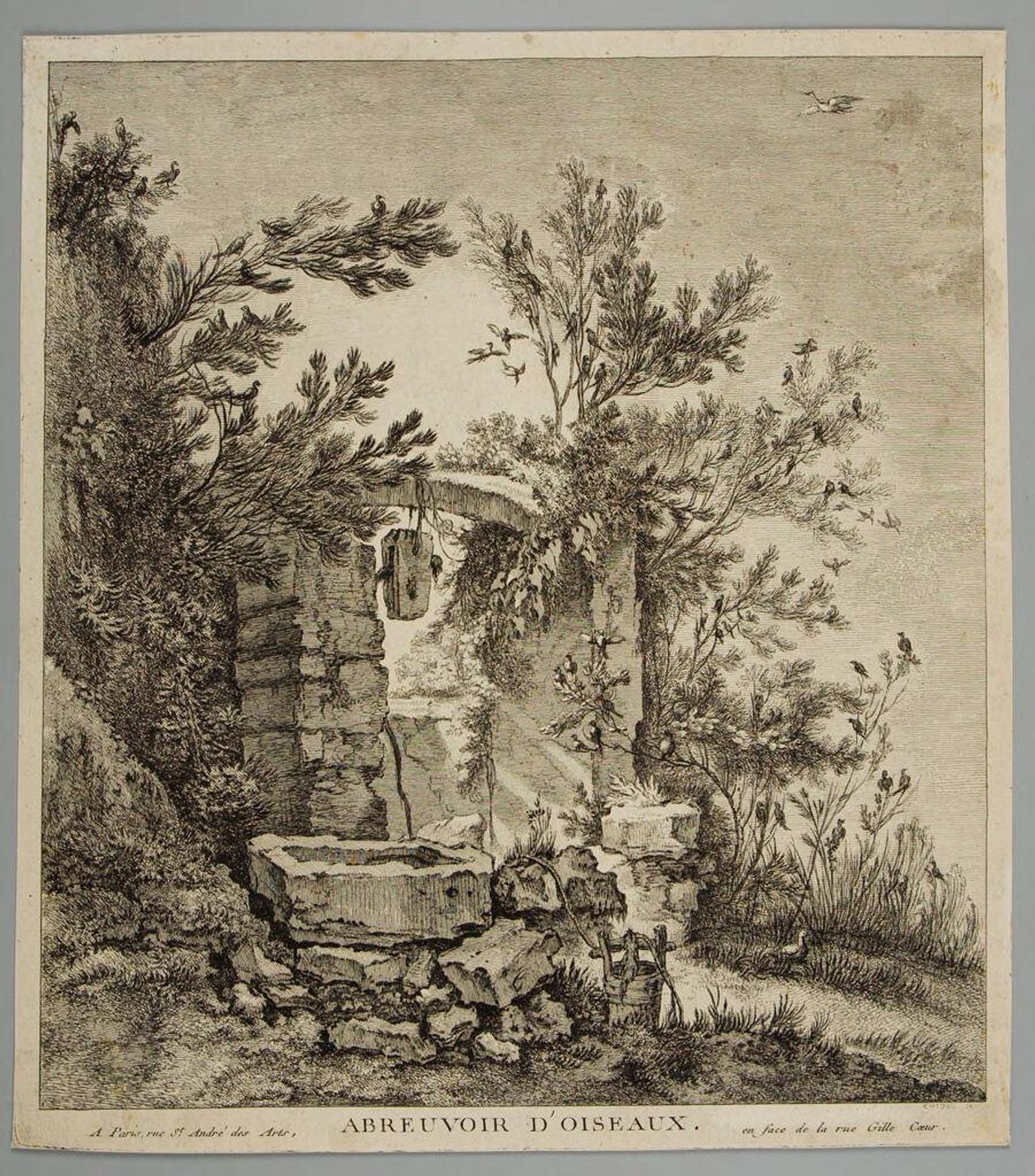 Drinking-Trough for Birds by Quentin Pierre Chedel